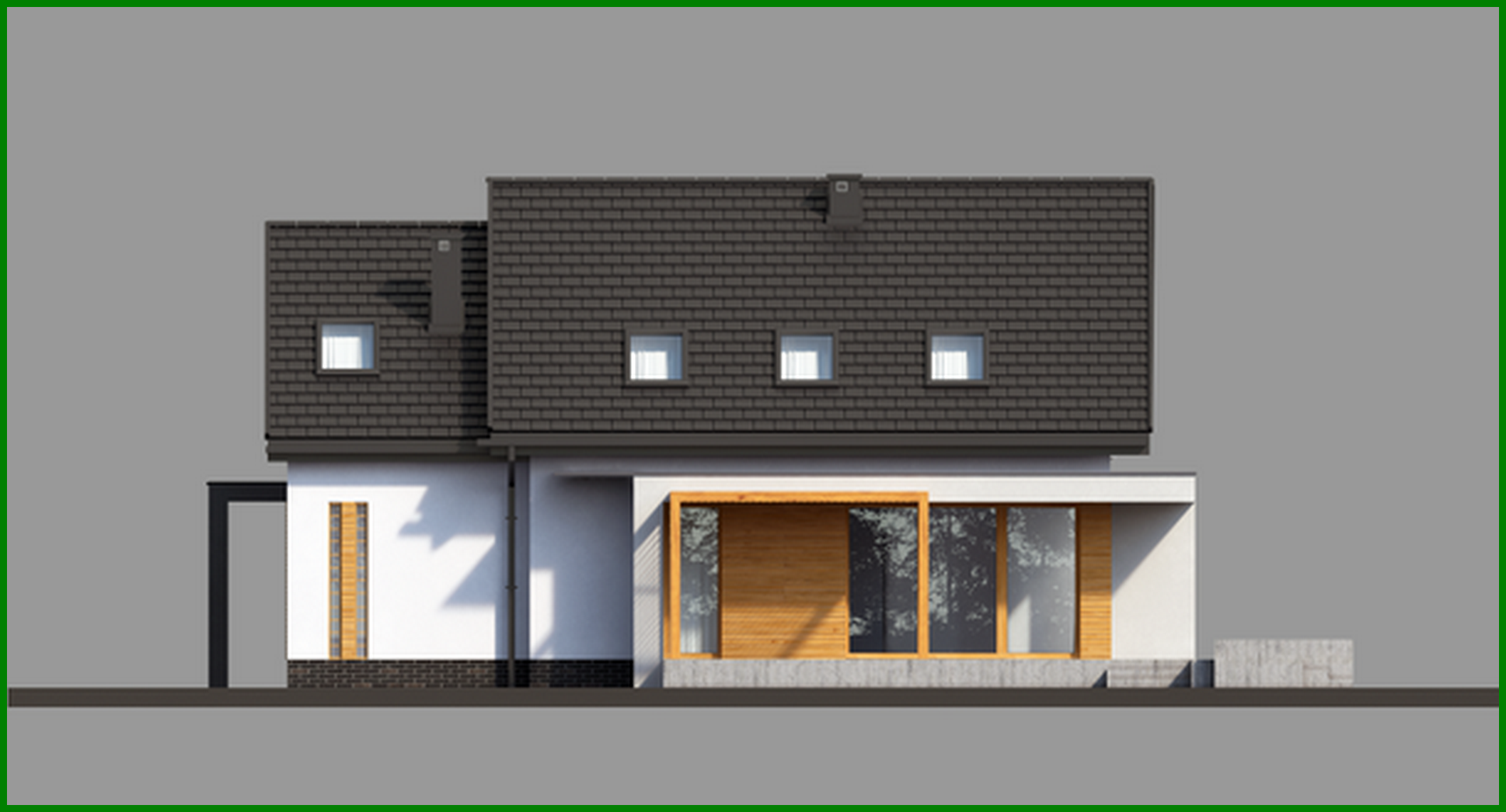 Visualization gallery - Stylish residential building with attic