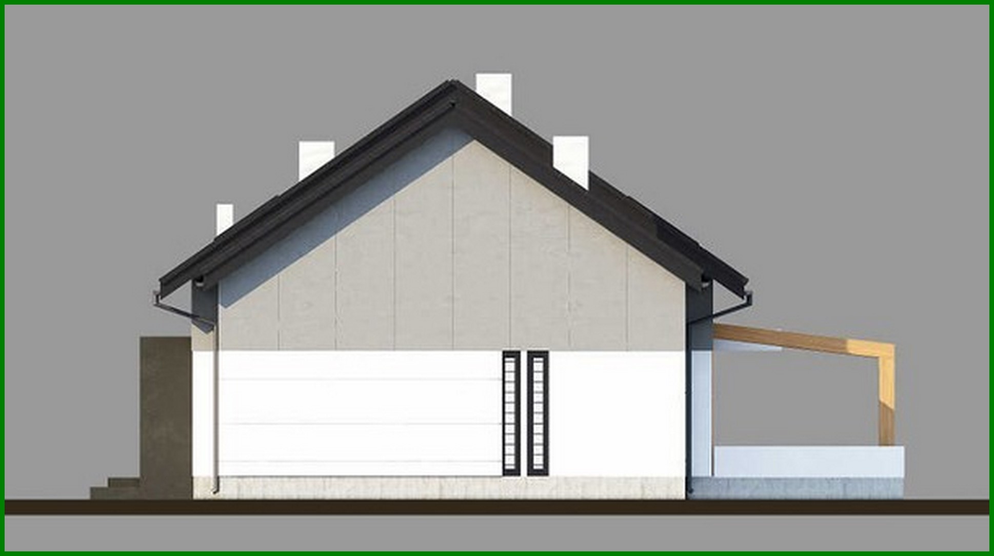 Visualization gallery - A delightful house building with wooden columns