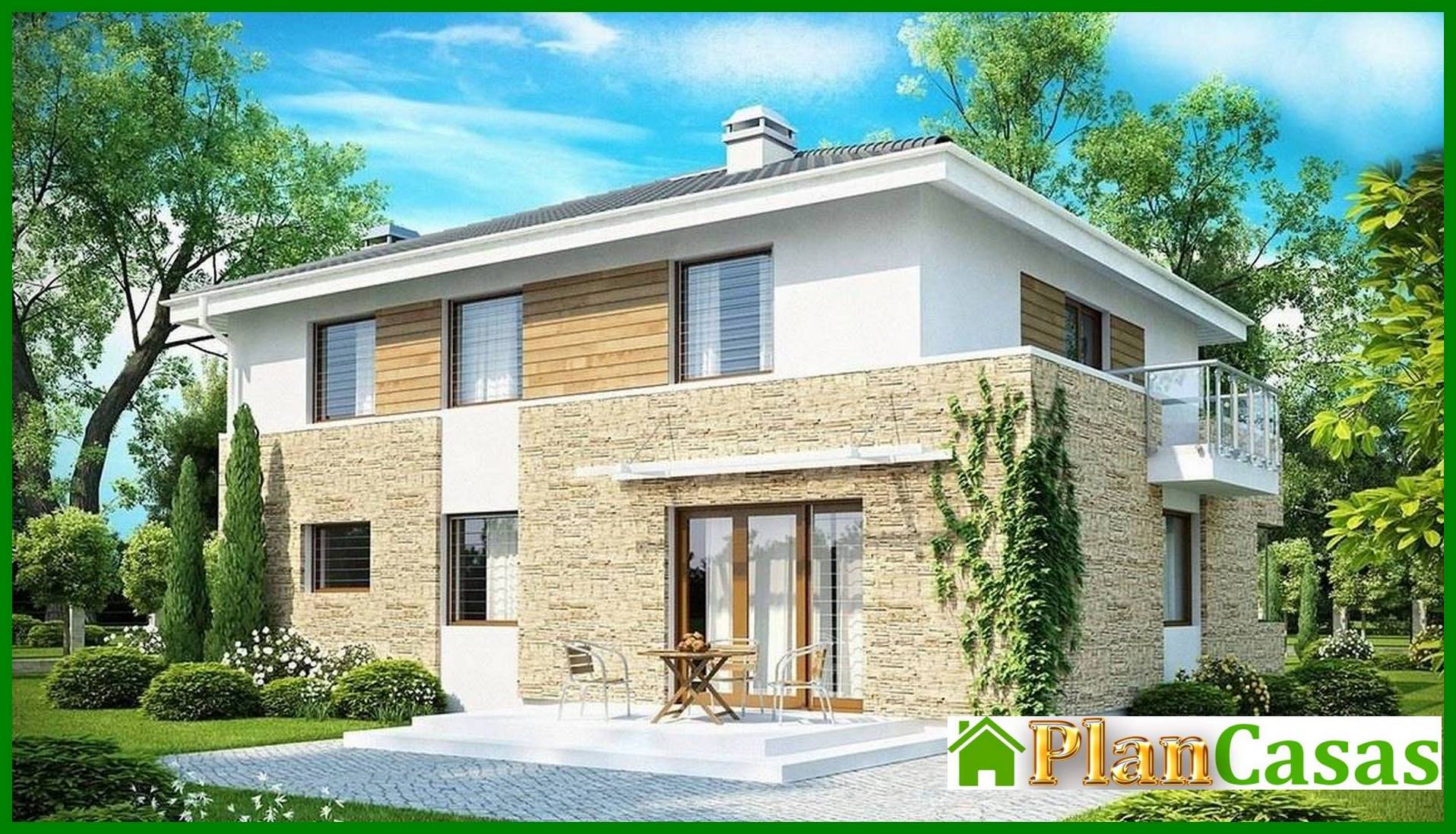 Visualization gallery - The project of a modern two-story cottage