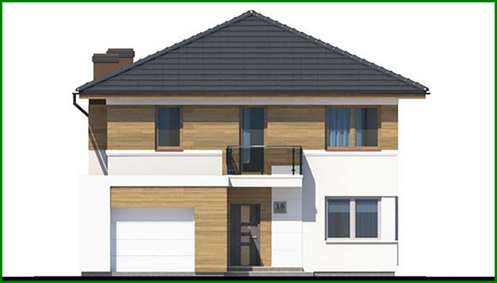 Visualization gallery - Modern house with three bedroom on the second floor