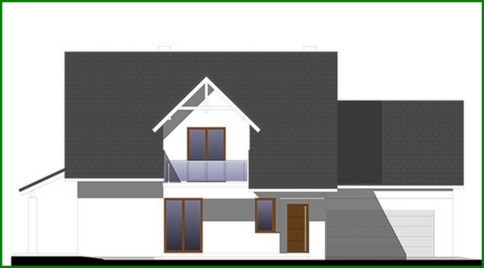 Visualization gallery - Residential building with a spacious garage and three bedrooms