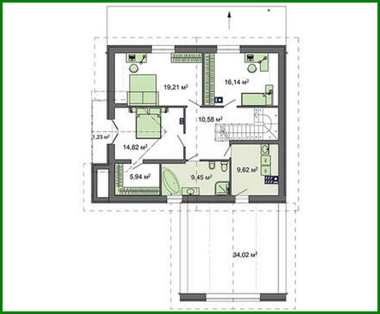 Visualization gallery - Beautiful two-story house with a garage for two cars