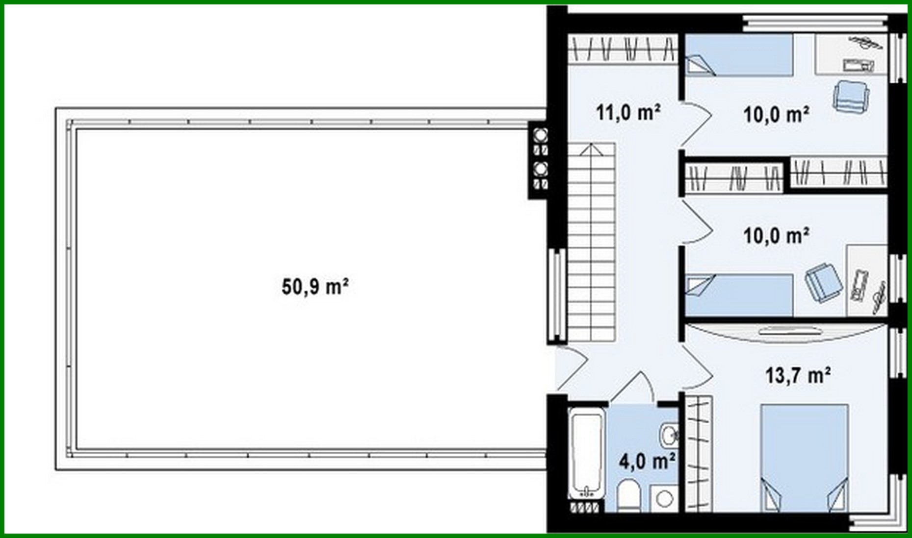 Visualization gallery - The project of a two-story modernist house with a terrace above the garage