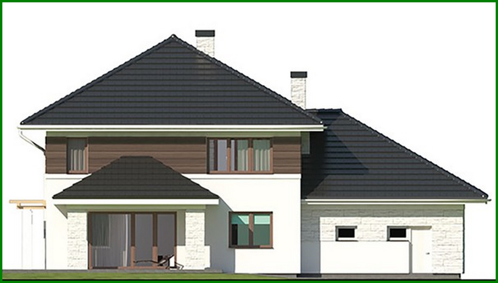 Visualization gallery - Five-bedroom townhouse with spacious garage