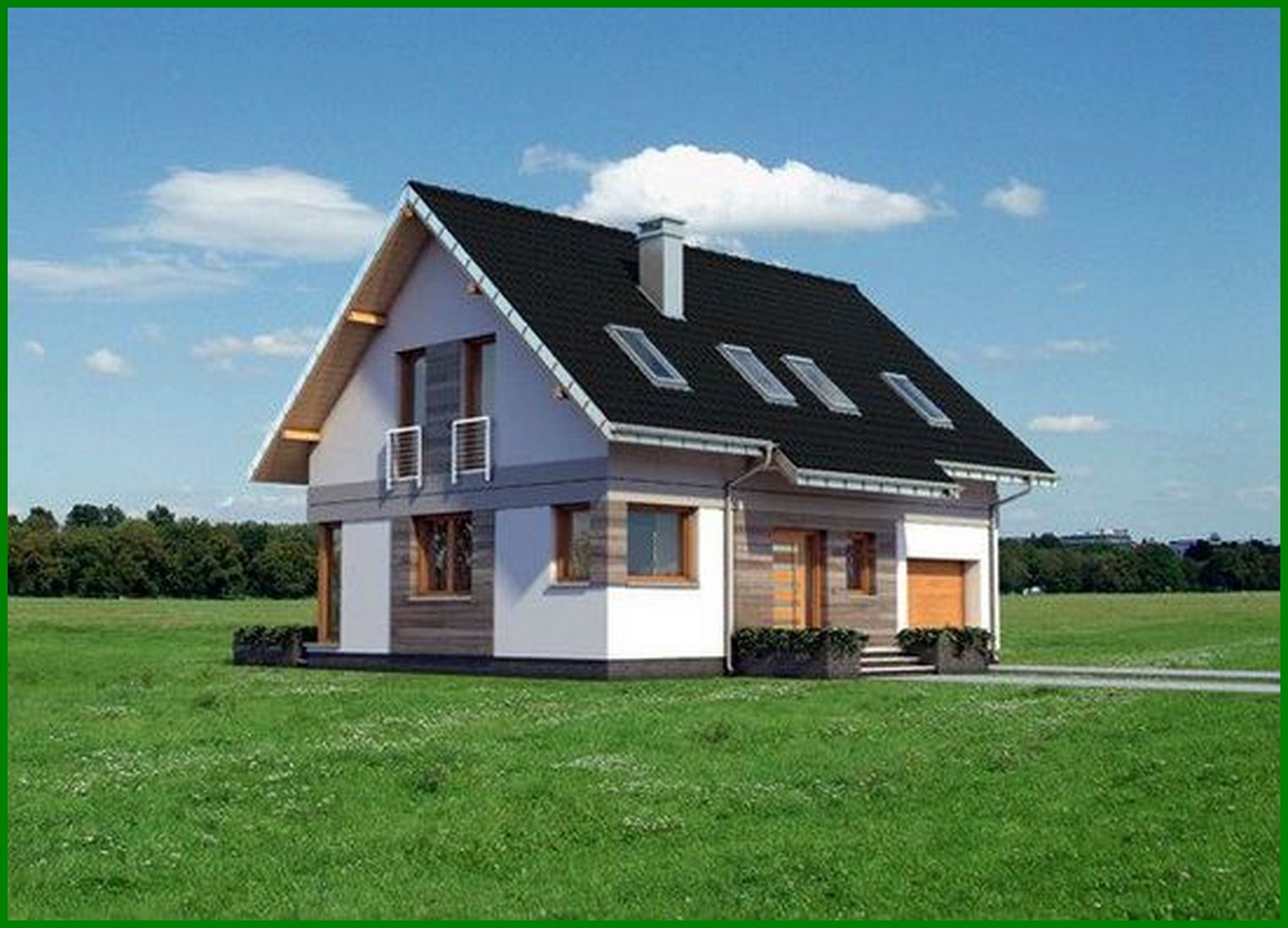 Visualization gallery - Cozy house building with a spacious living room