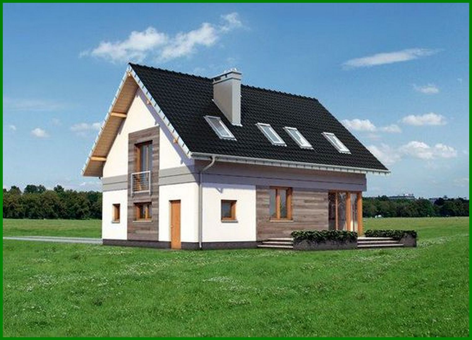 Visualization gallery - Cozy house building with a spacious living room
