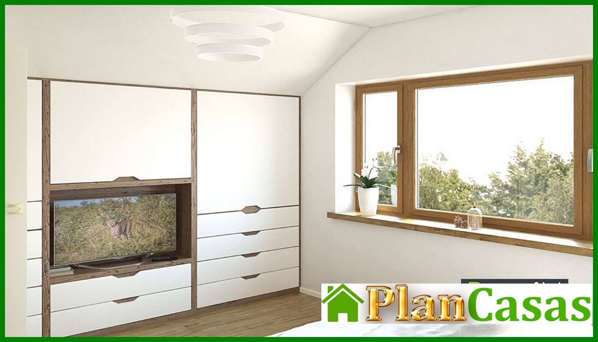 Visualization gallery - Modern house with an attic and a garage