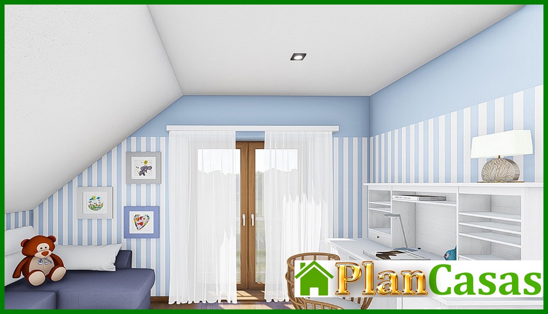 Visualization gallery - Residential building with attic and garage