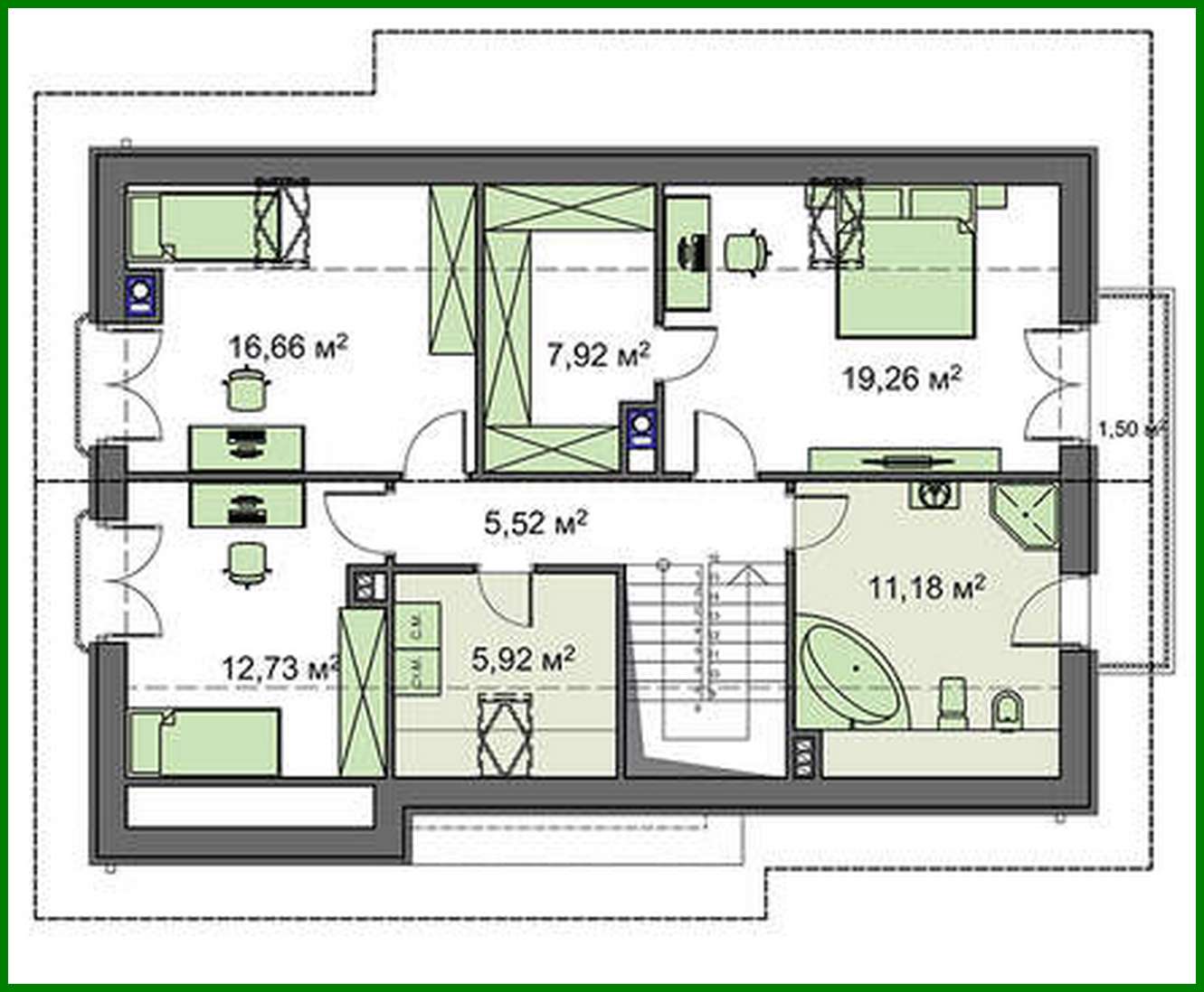 Visualization gallery - Residential building with attic and garage