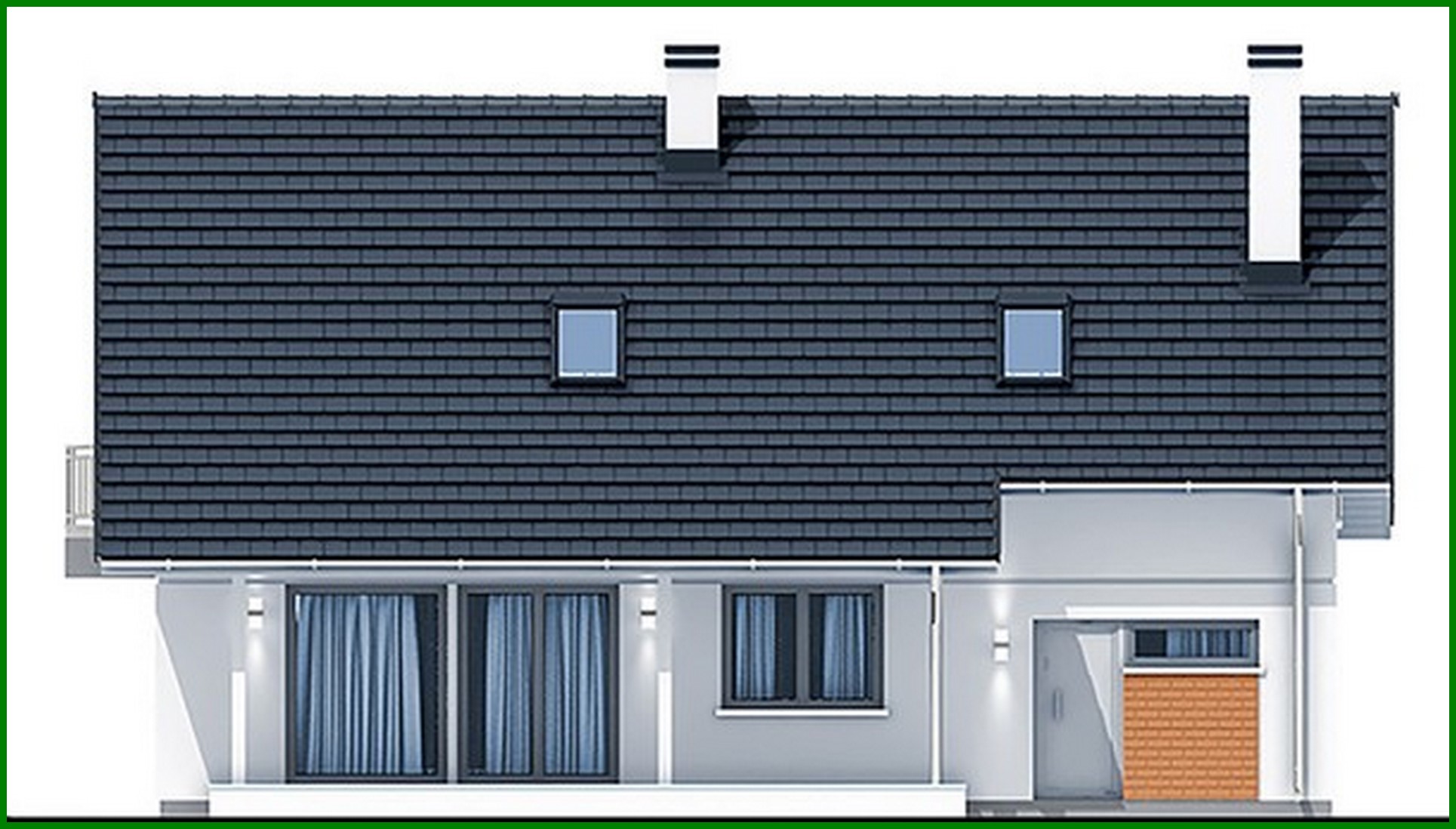 Visualization gallery - Residential building with attic and garage