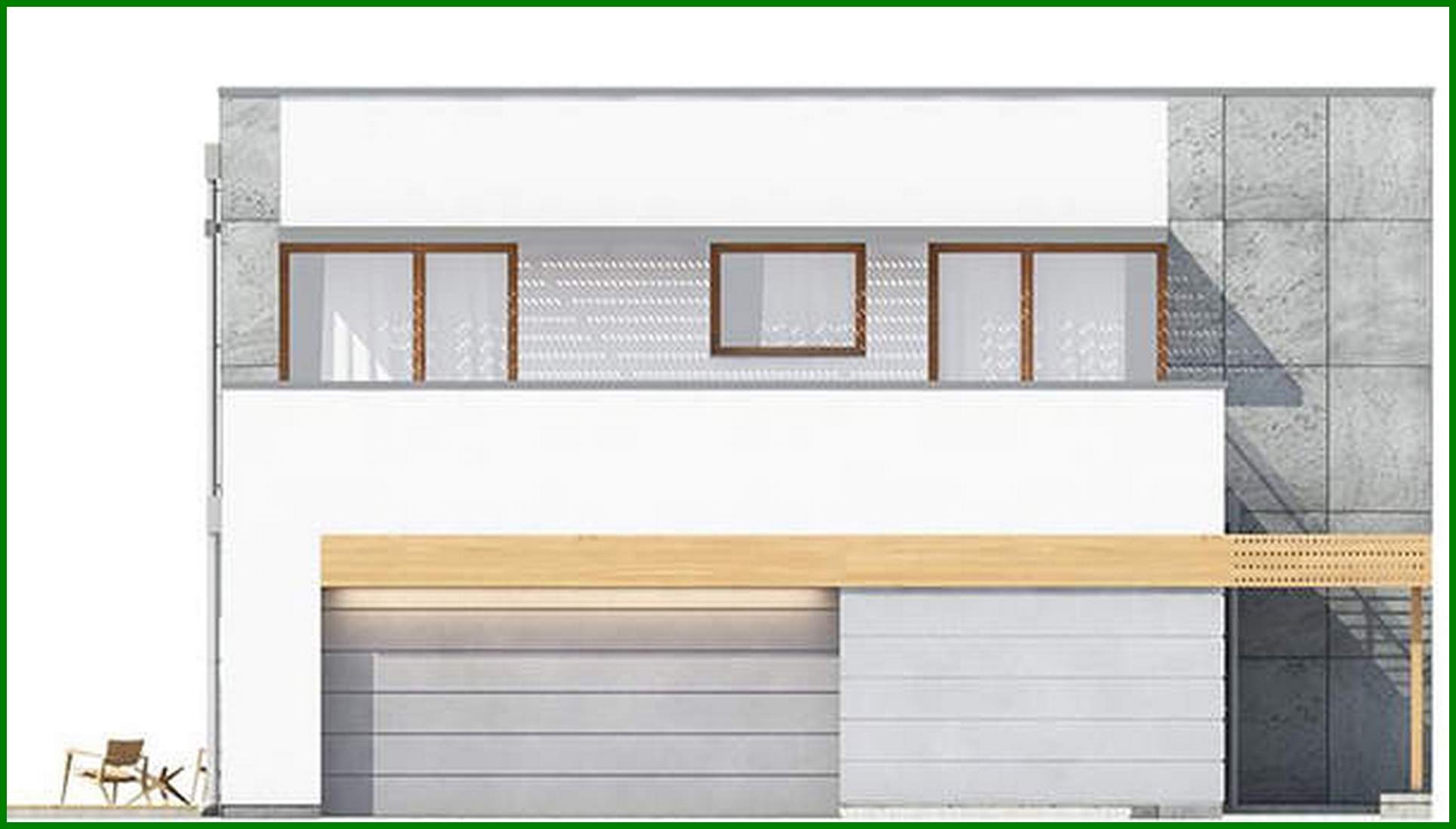 Visualization gallery - The project of a magnificent house with a luxury garage and balcony