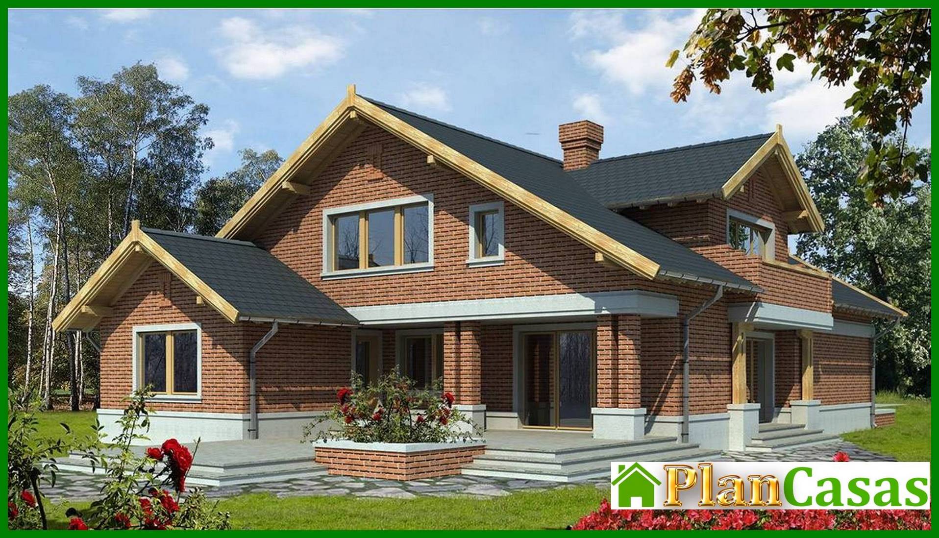 Visualization gallery - Two-story cottage with a living room and a garage