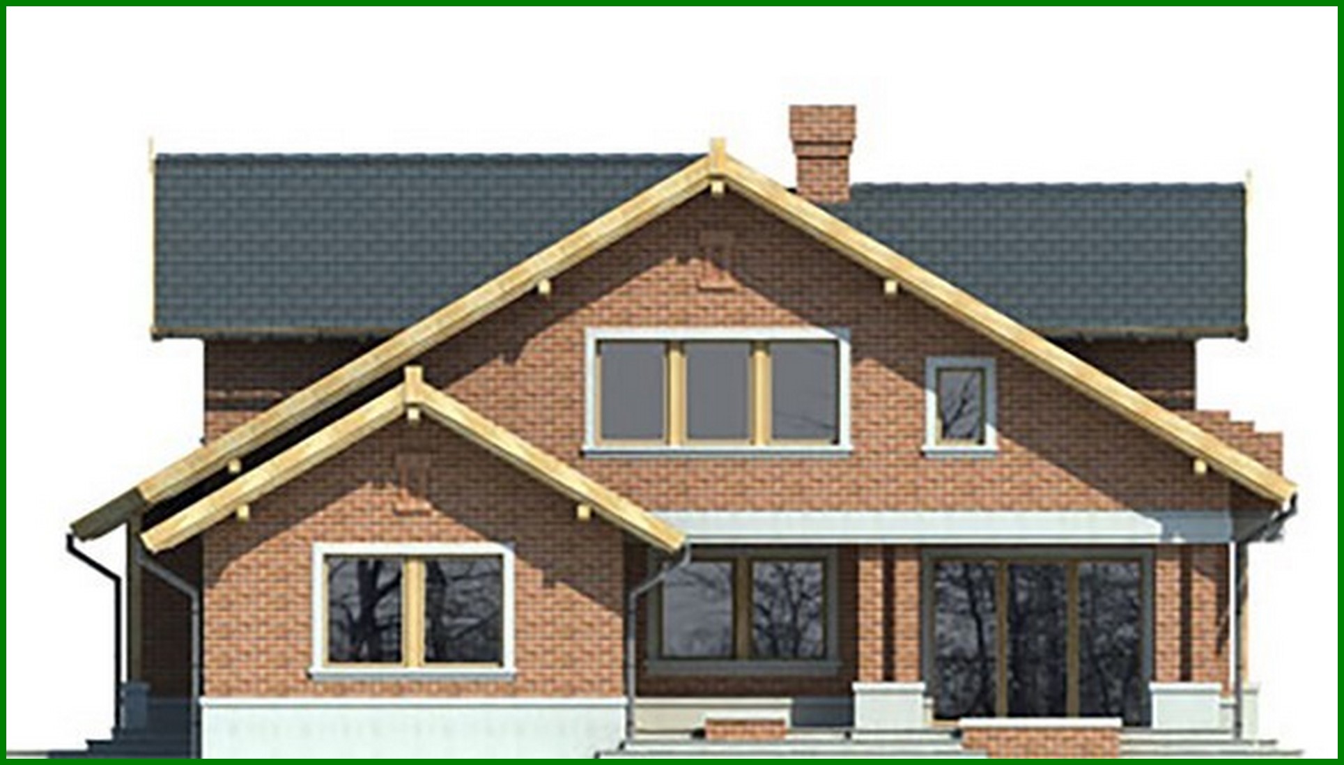 Visualization gallery - Two-story cottage with a living room and a garage