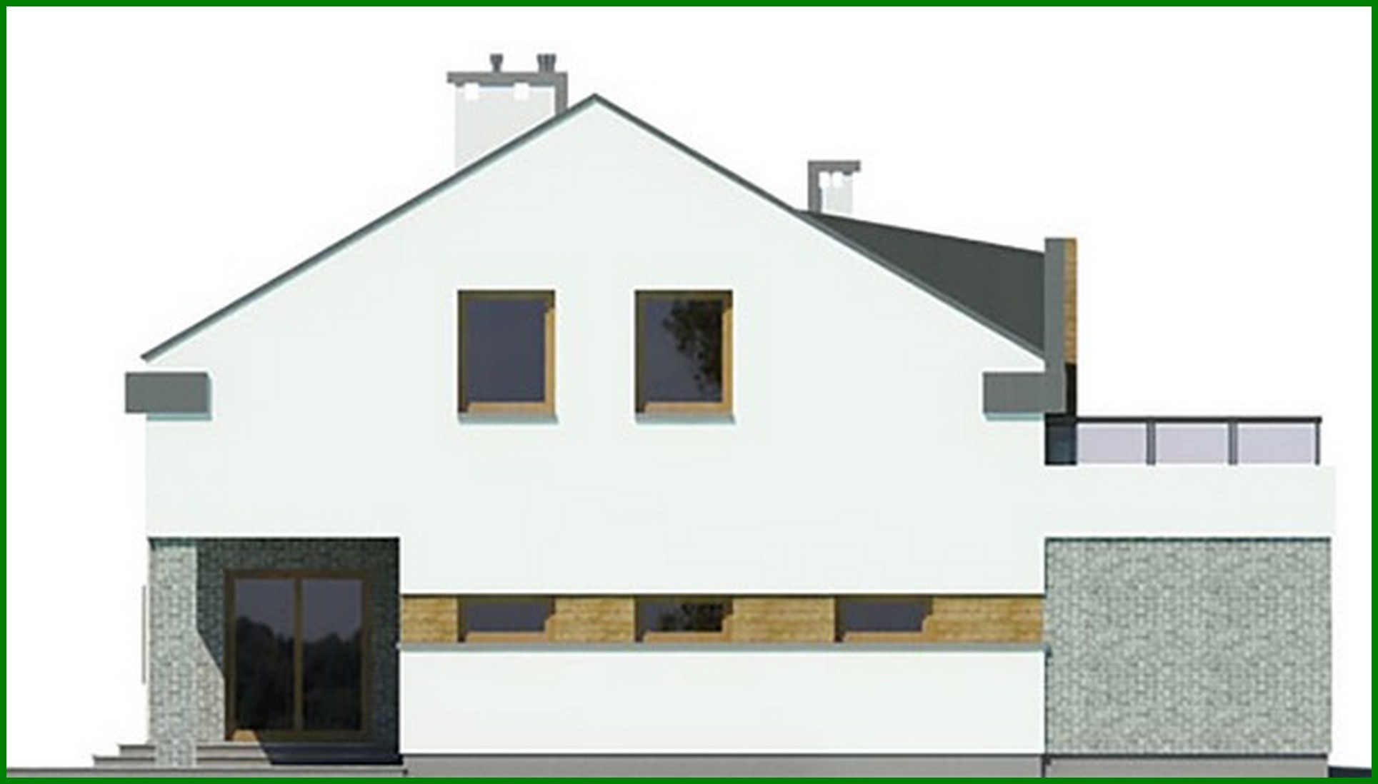 Visualization gallery - A solid five-bedroom country house project