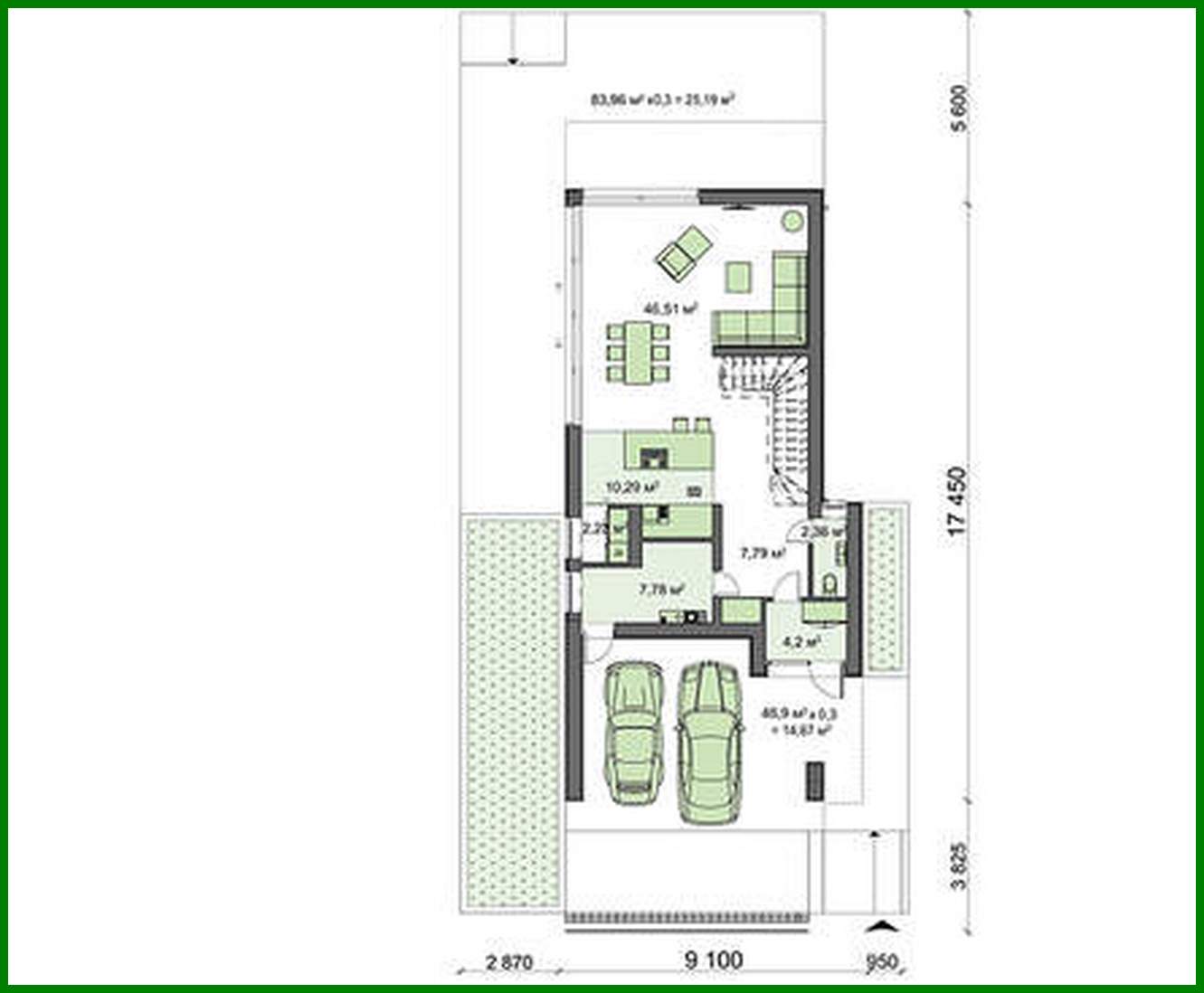 Visualization gallery - Chic two-story narrow house