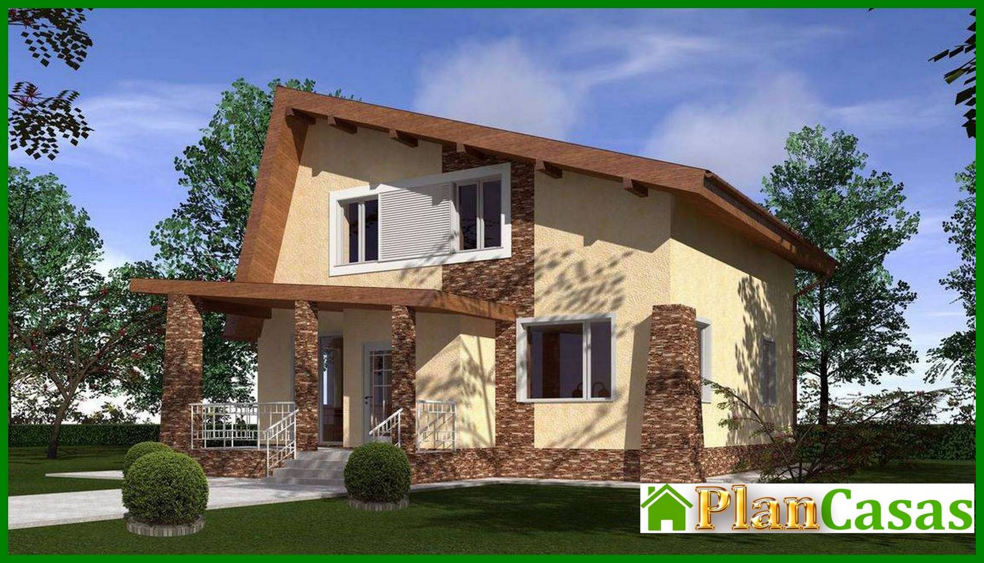 An attic house project of an unusual shape house plan