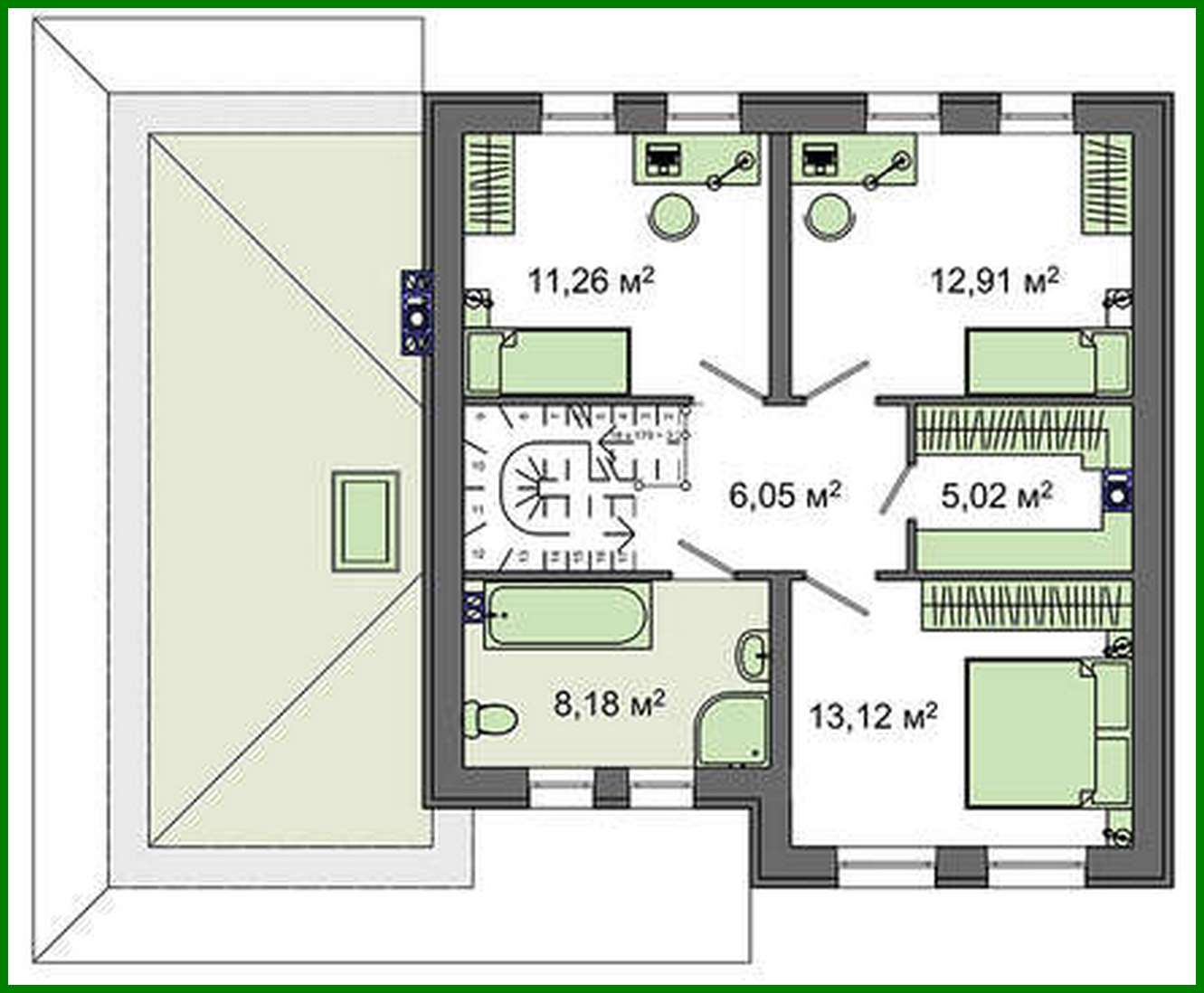 Visualization gallery - Beautiful two-story coffee color house