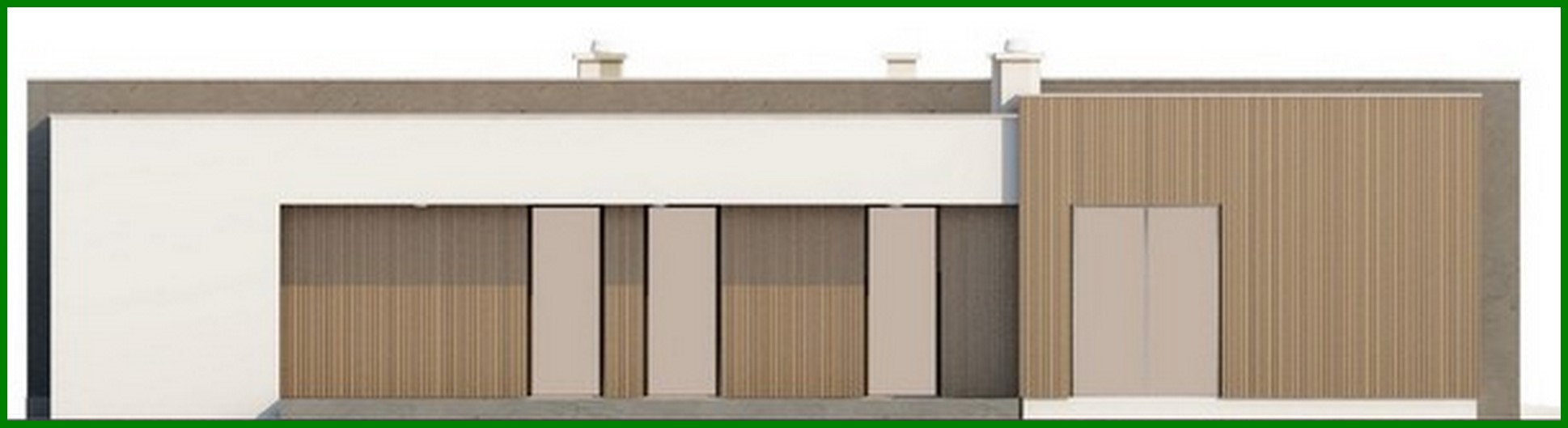 Visualization gallery - The project of a modern one-story house with a fashionable interior