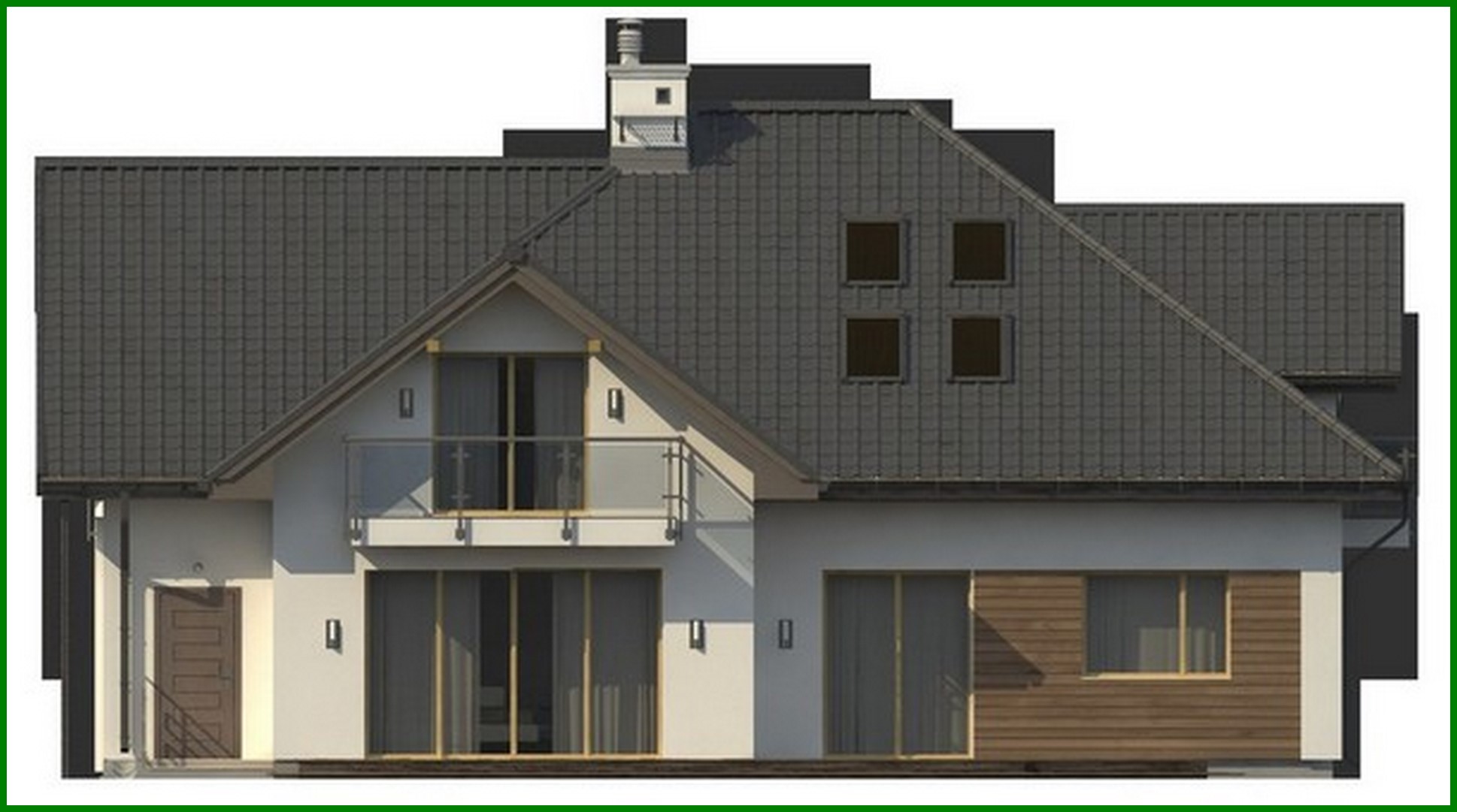 Visualization gallery - The project of a spacious house with a garage for two cars