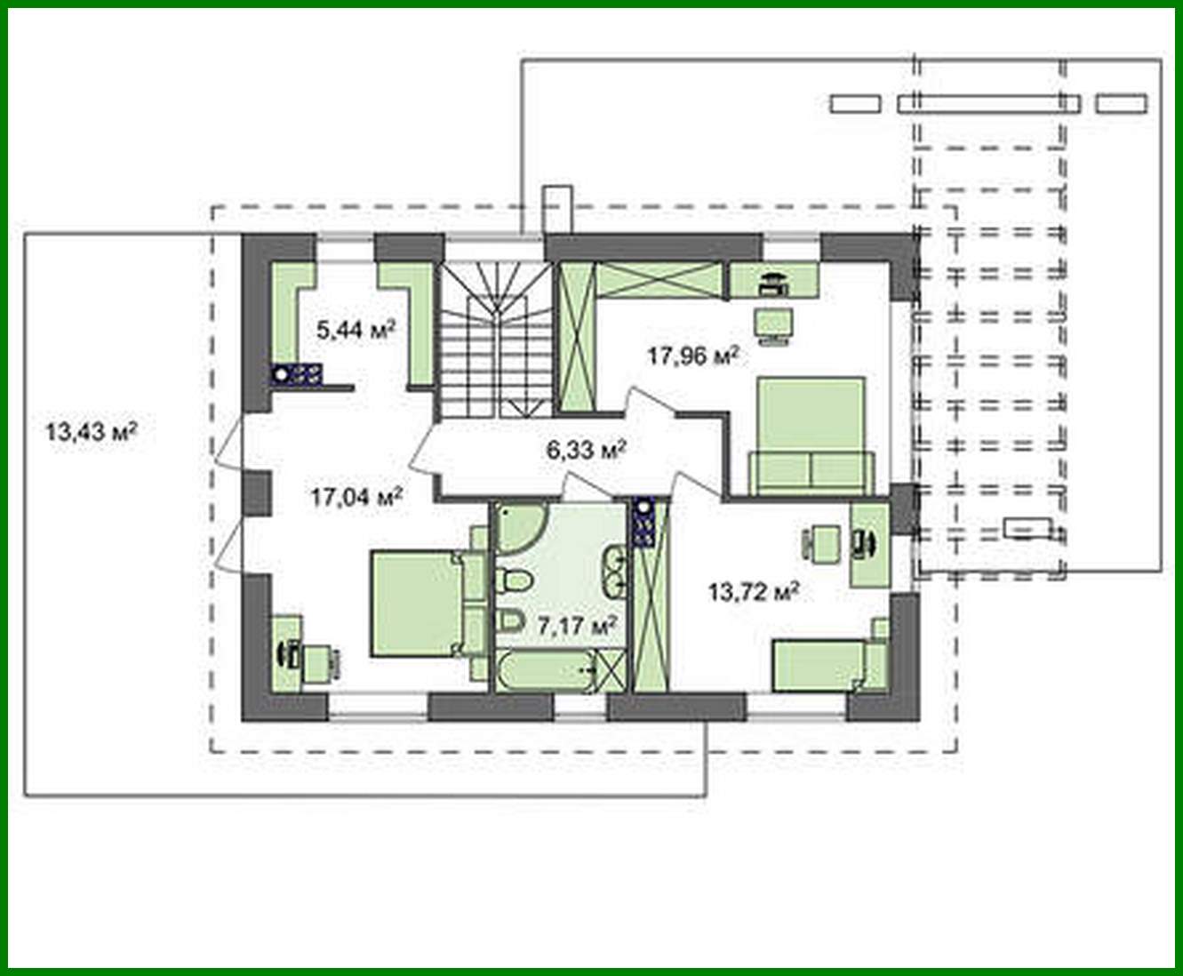 Visualization gallery - The project of a modern two-story house of simple construction