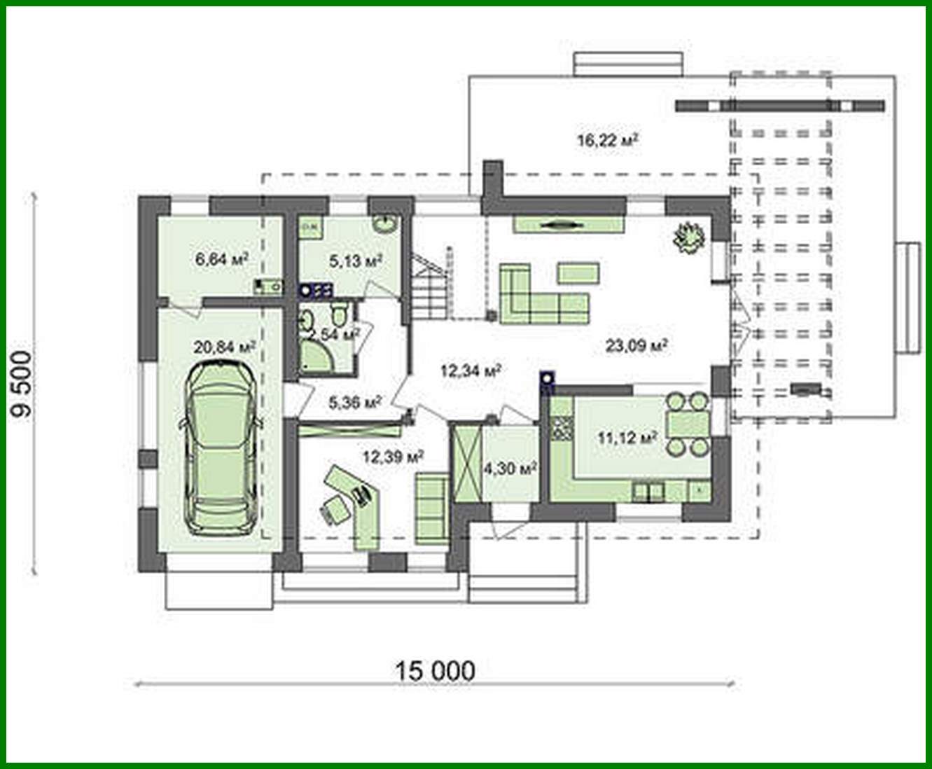 Visualization gallery - The project of a modern two-story house of simple construction