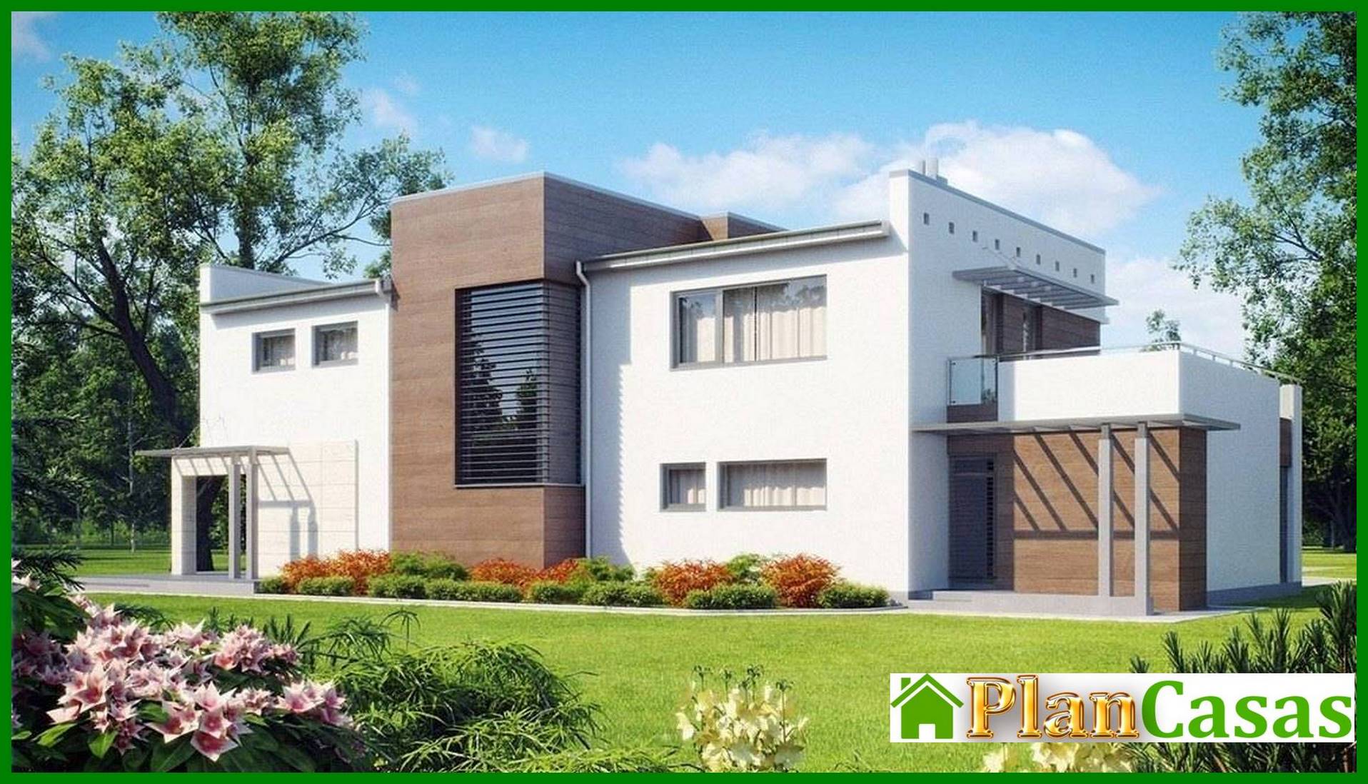 Visualization gallery - The project of a cottage with a garage for two cars