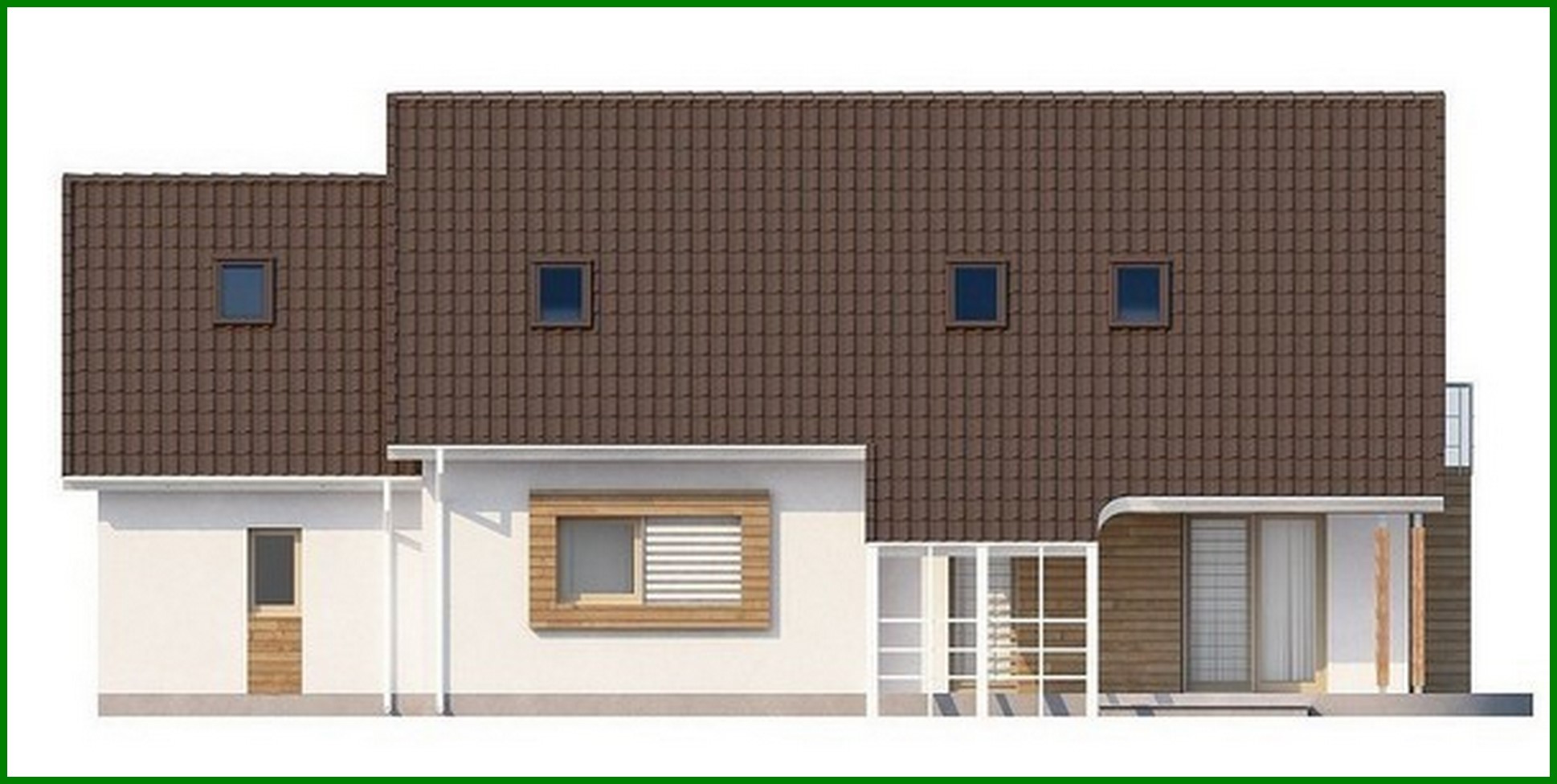 Visualization gallery - Project of a large house with an attic and a garage