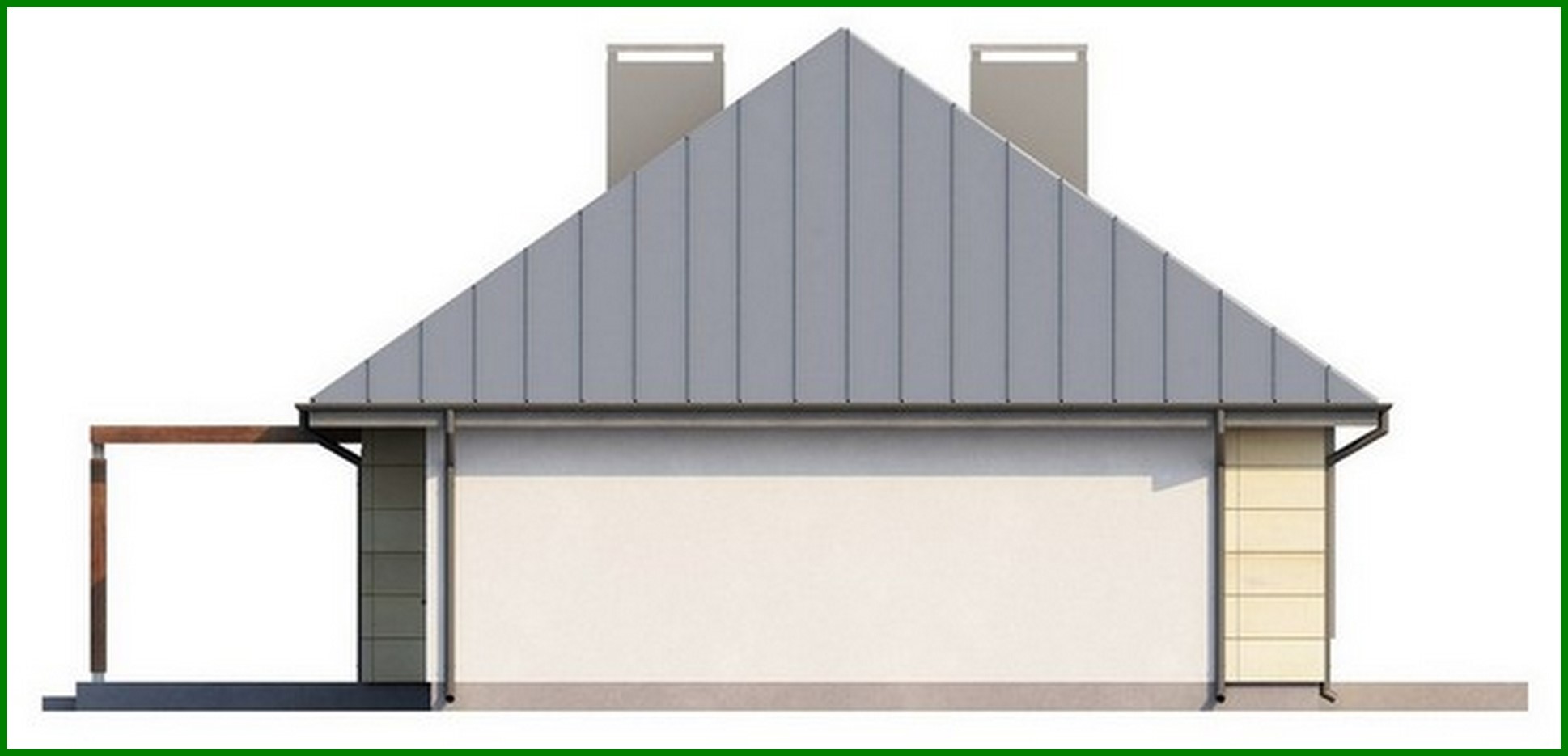 Visualization gallery - The project of a one-story classic cottage