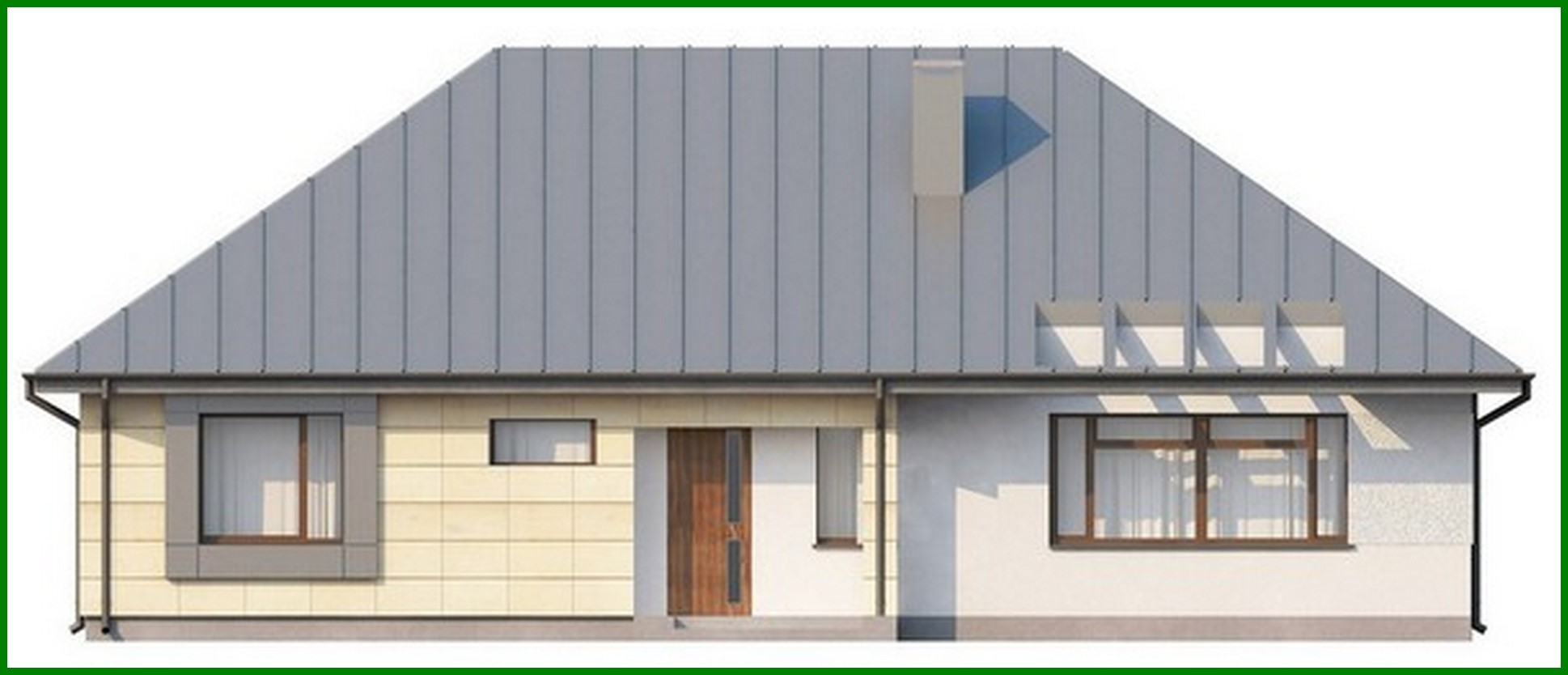 Visualization gallery - The project of a one-story classic cottage