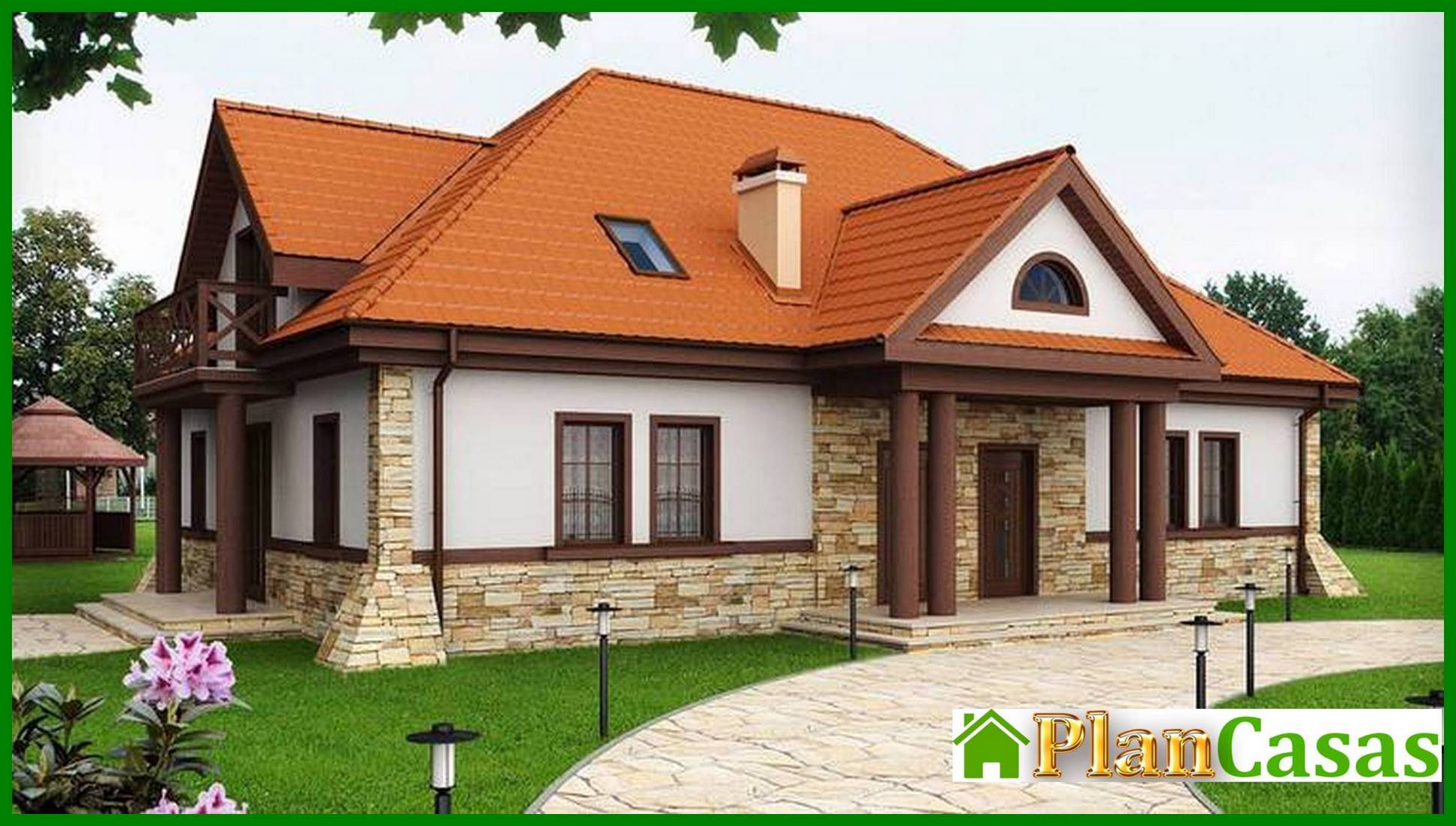 Manor style two-family house project house plan