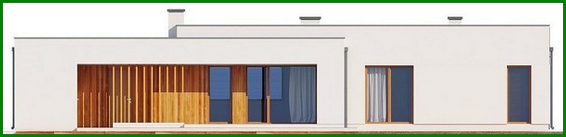 Visualization gallery - High-tech cottage project with a garage for two cars