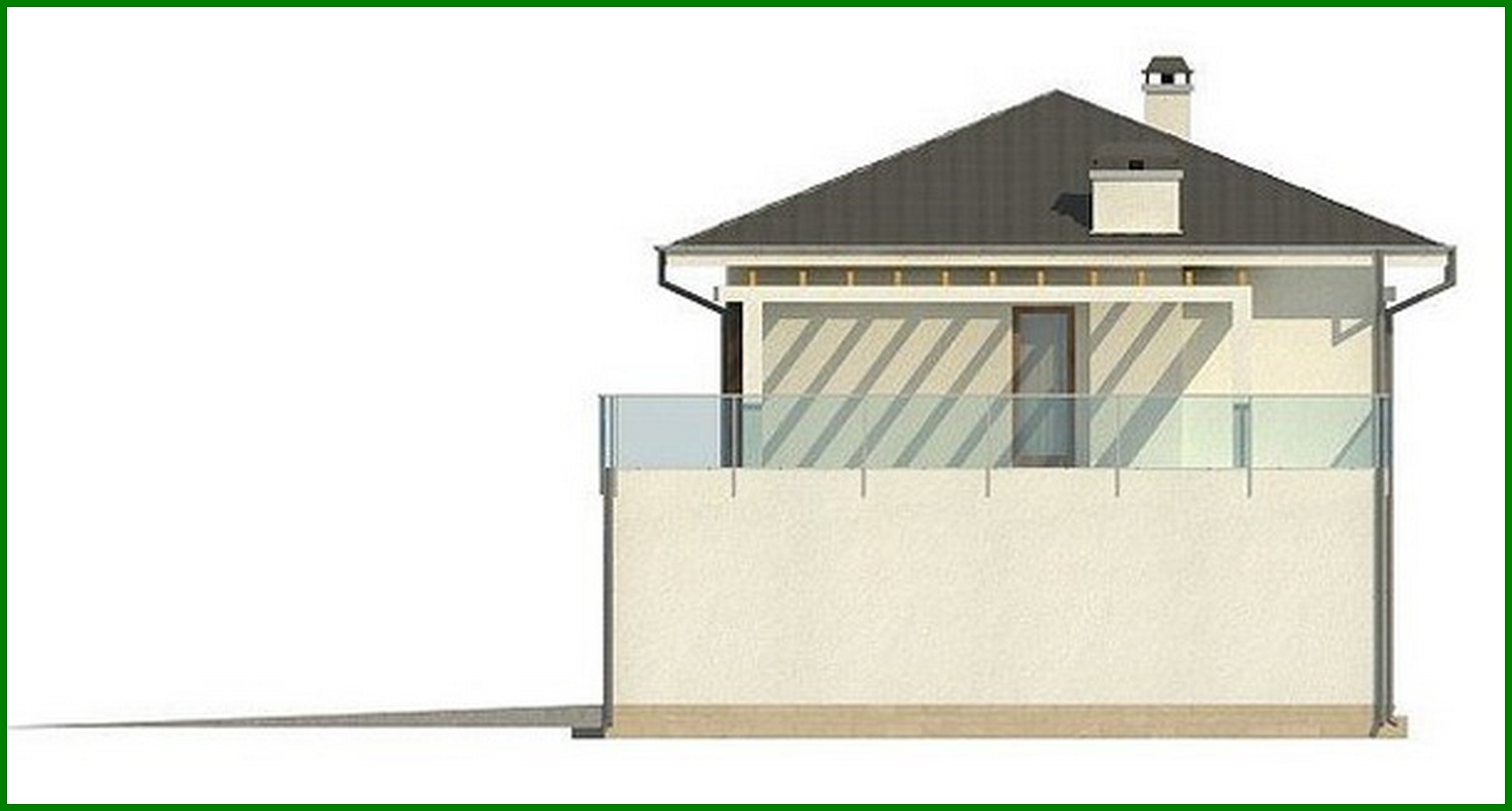 Visualization gallery - The project of a stylish bright beautiful two-story house with a garage and a terrace