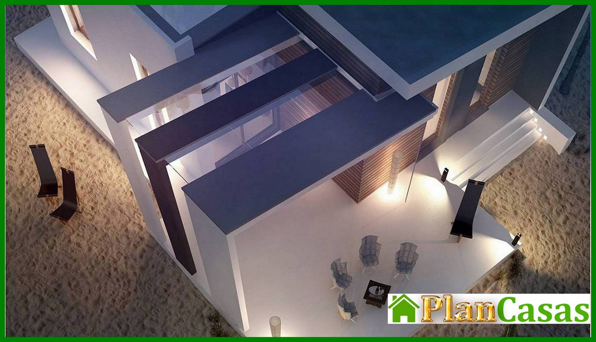 Visualization gallery - Modern house with an original facade and a stylish terrace