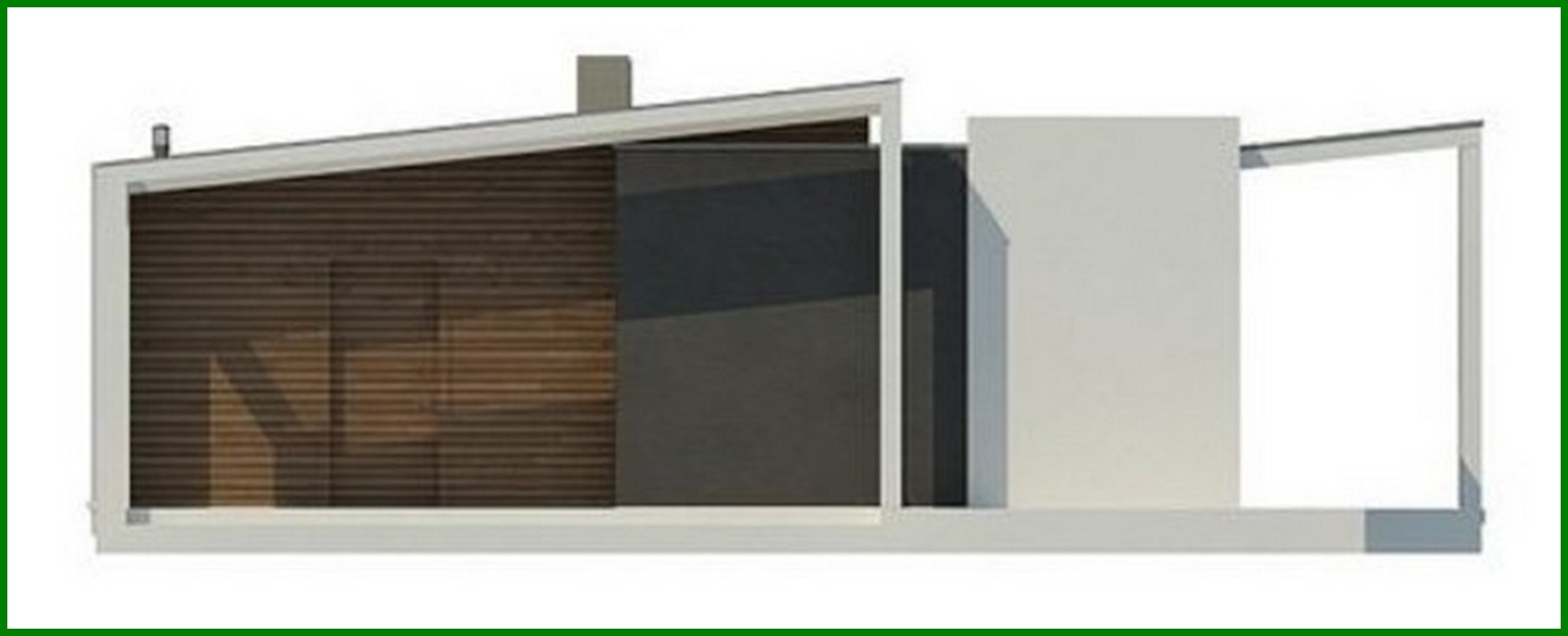 Visualization gallery - Modern house with an original facade and a stylish terrace