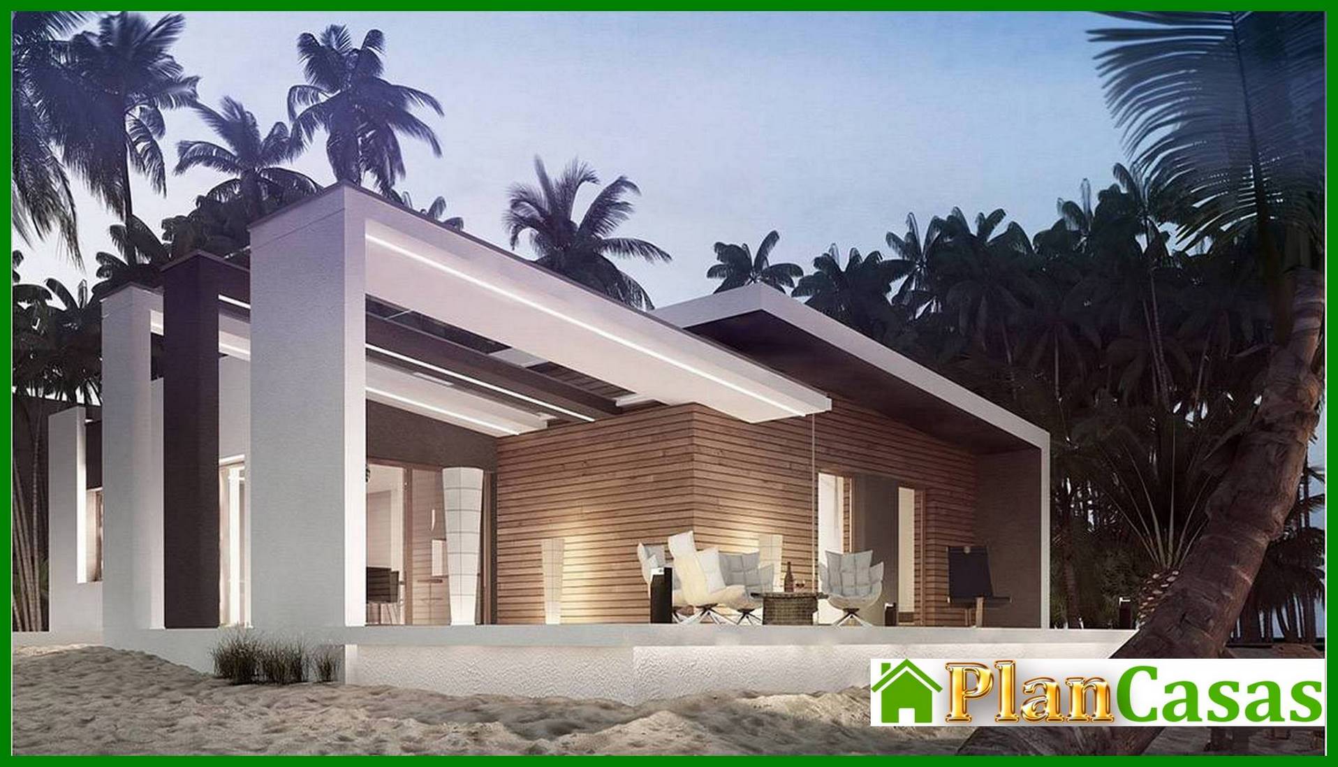 Visualization gallery - Modern house with an original facade and a stylish terrace