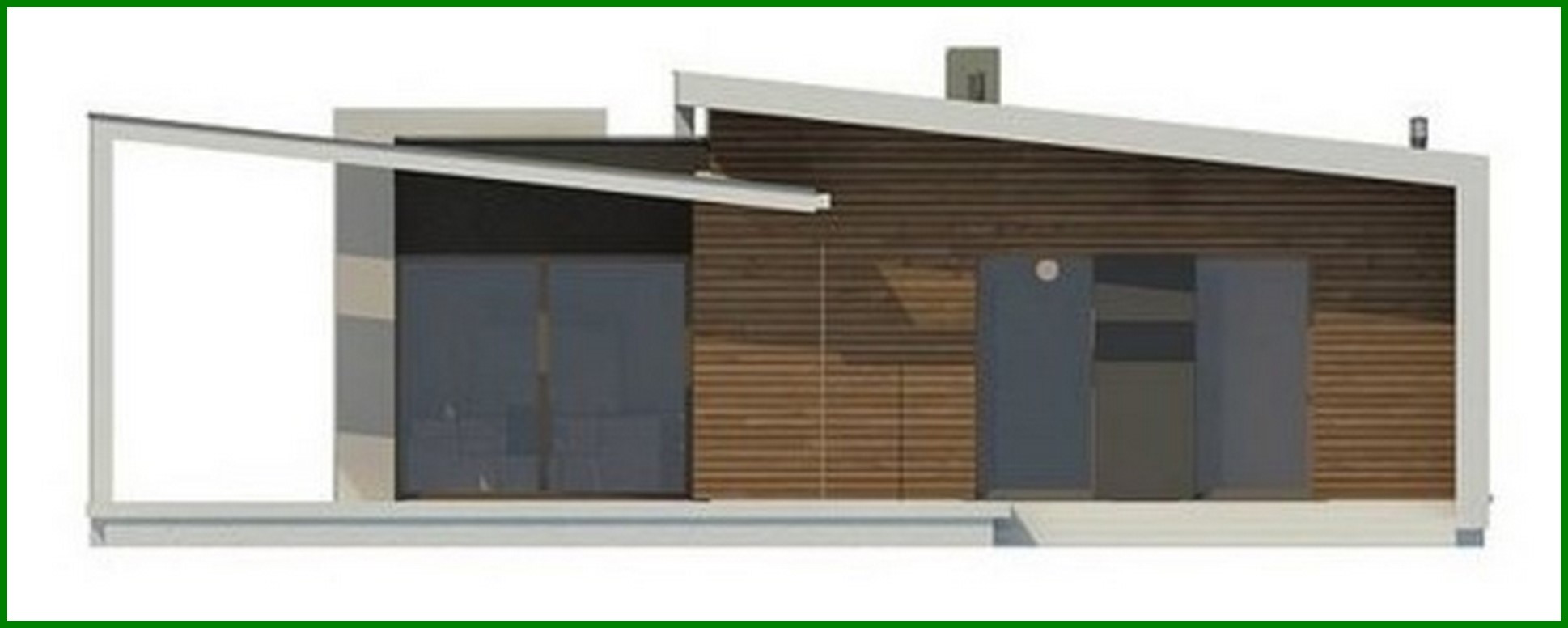 Visualization gallery - Modern house with an original facade and a stylish terrace