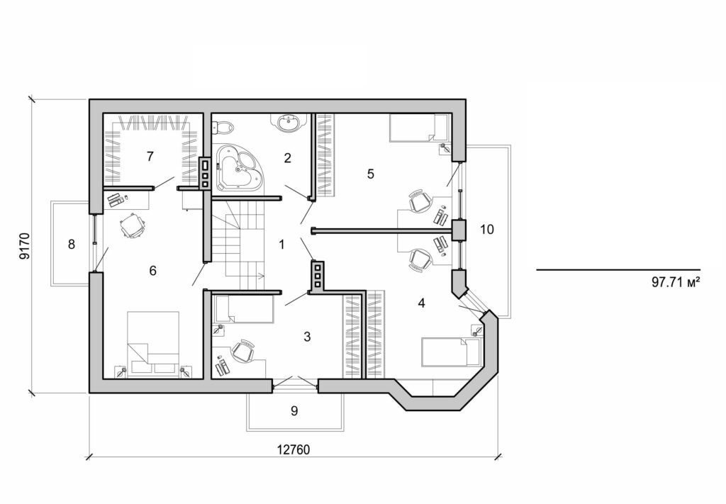 Visualization gallery - A house with attic
