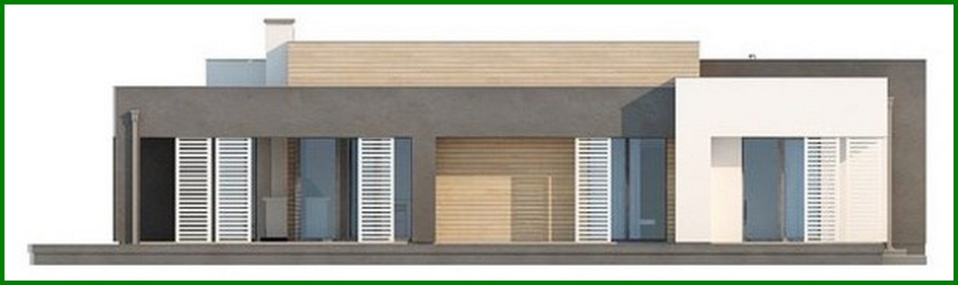 Visualization gallery - The project of a modern comfortable one-story house