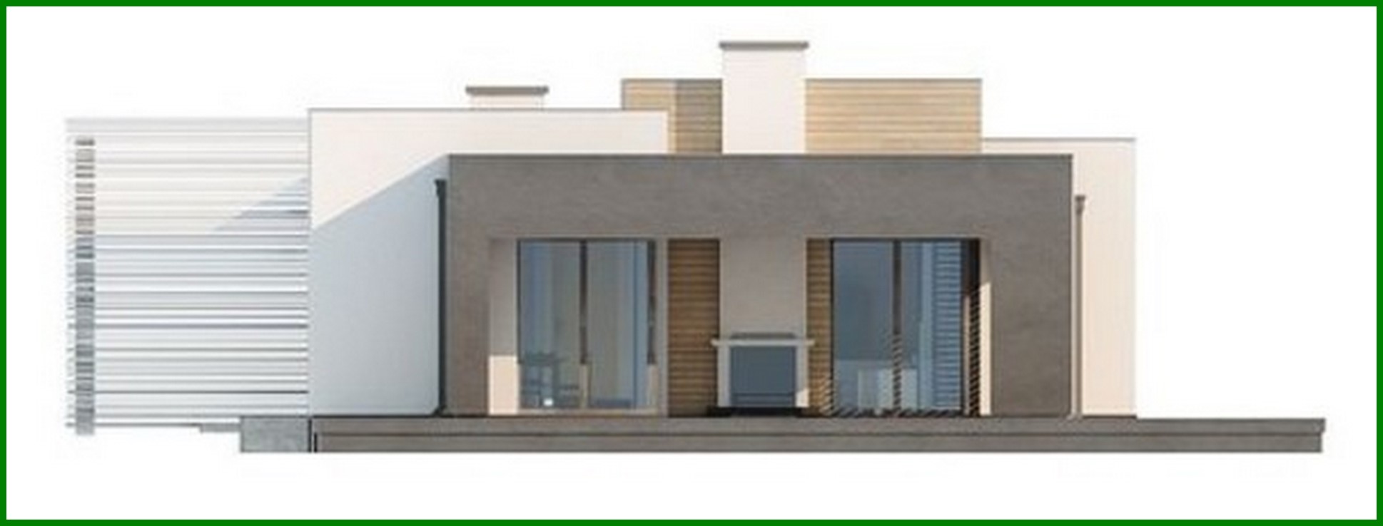 Visualization gallery - The project of a modern comfortable one-story house