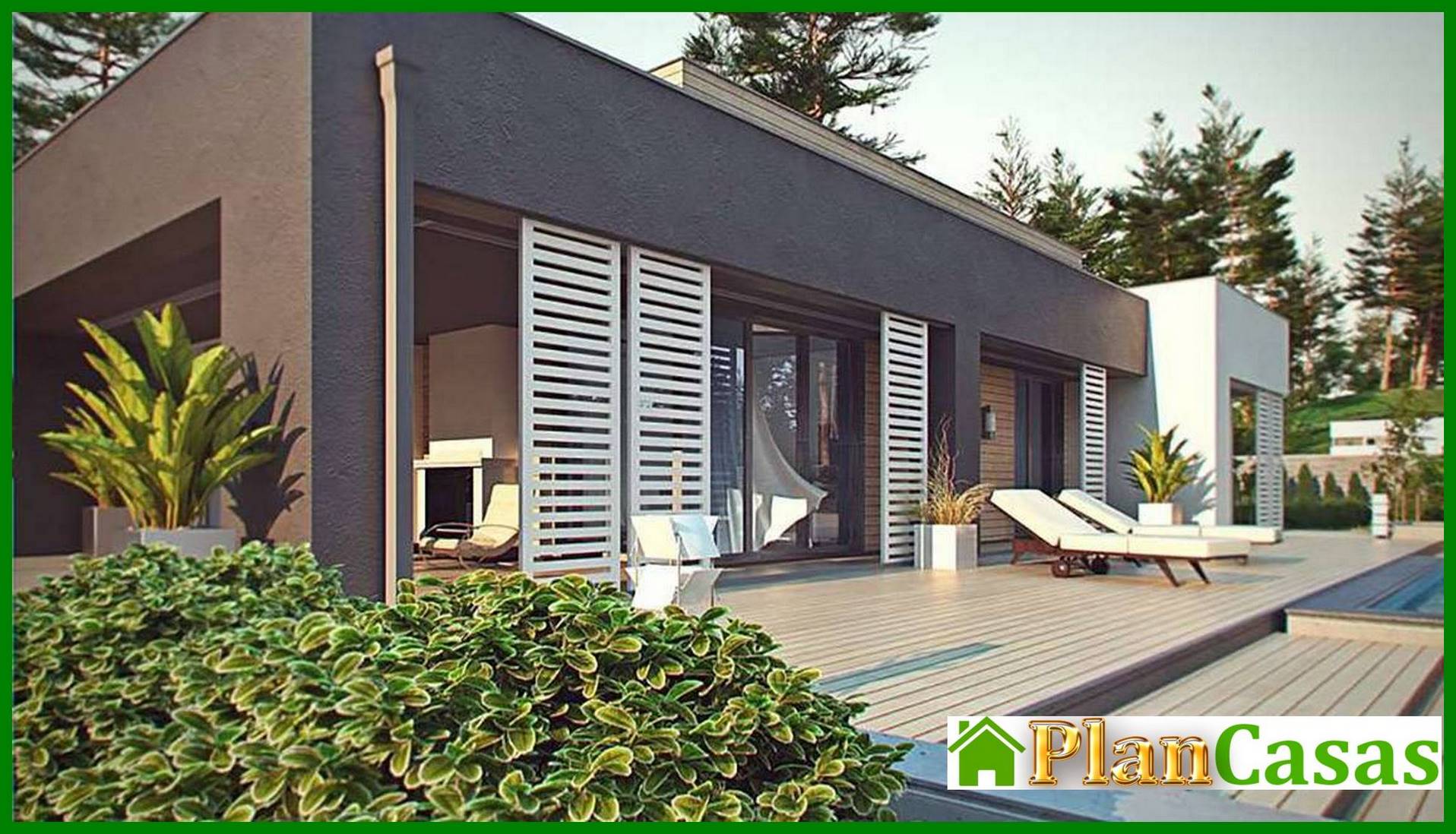 Visualization gallery - The project of a modern comfortable one-story house