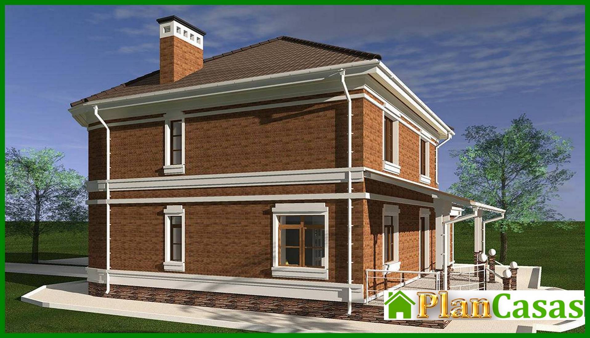 Visualization gallery - Original project of a delightful two-story apartment building with bay window