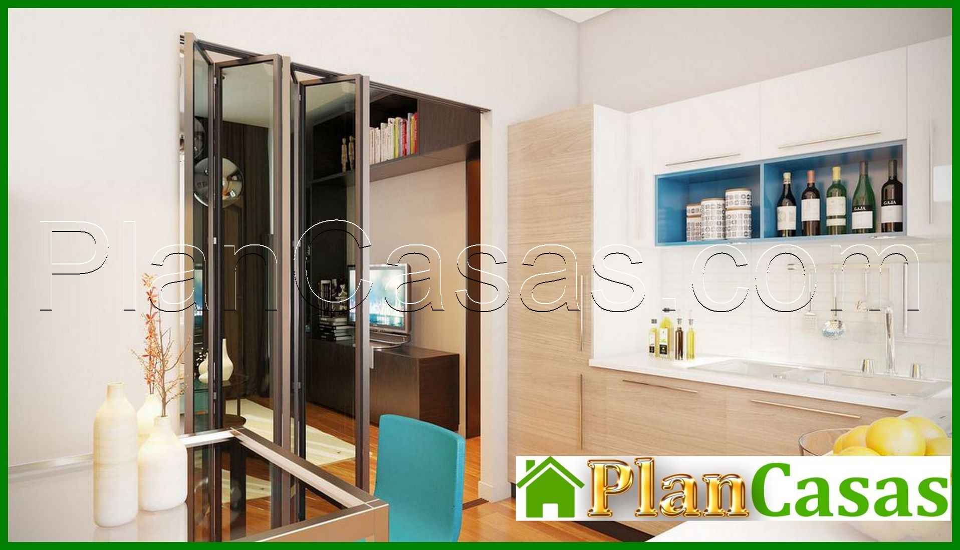 Visualization gallery - Plan of a small country house of 60m2