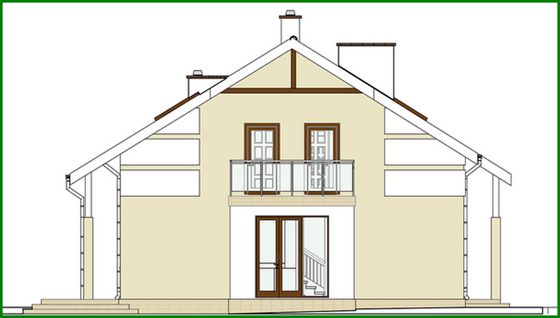 Visualization gallery - Project of a colorful attic house filled with sun