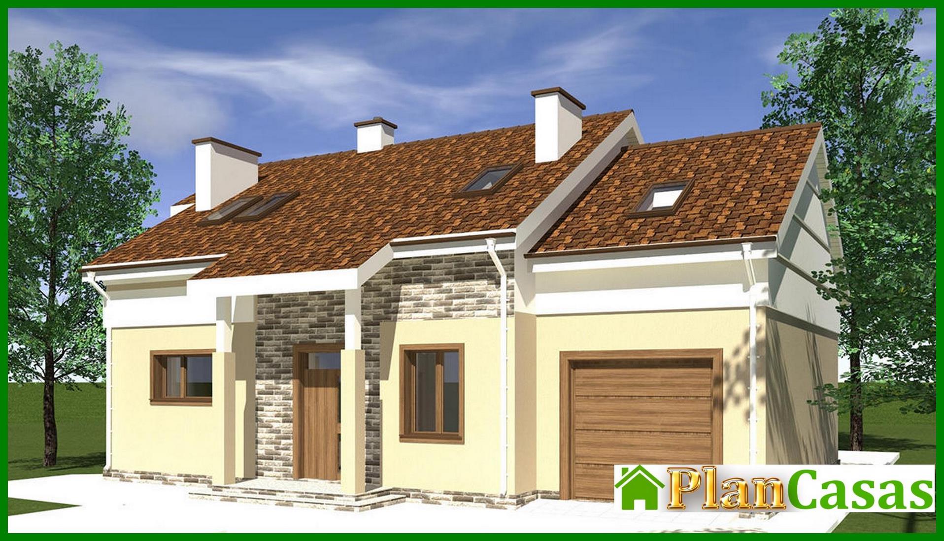 Project of a colorful attic house filled with sun house plan