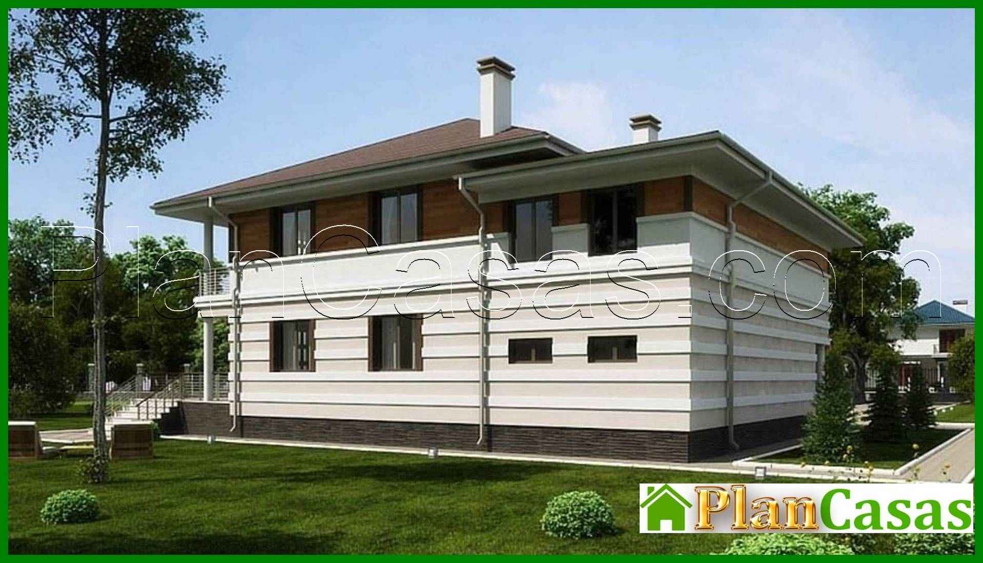 Visualization gallery - Architectural project of a country mansion with a terrace