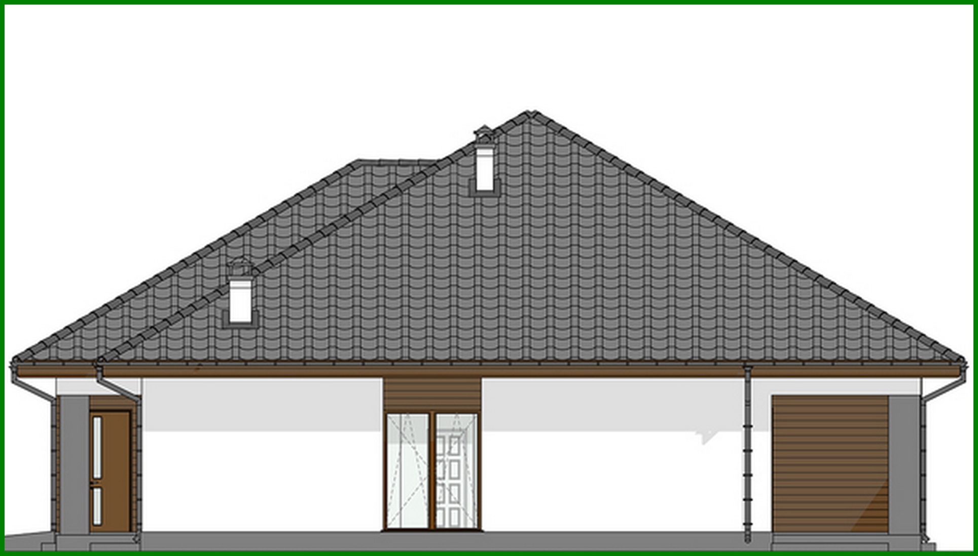 Visualization gallery - The project of an elegant one-story house with a spacious garage