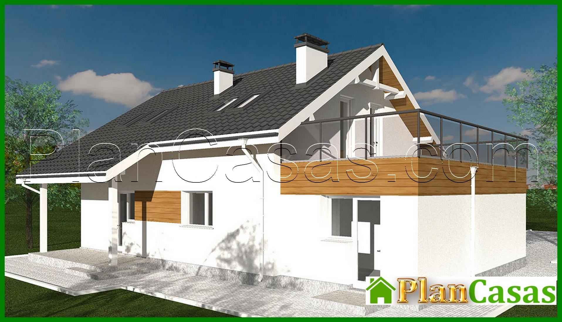 Visualization gallery - Two-storey beautiful cottage with a unique layout