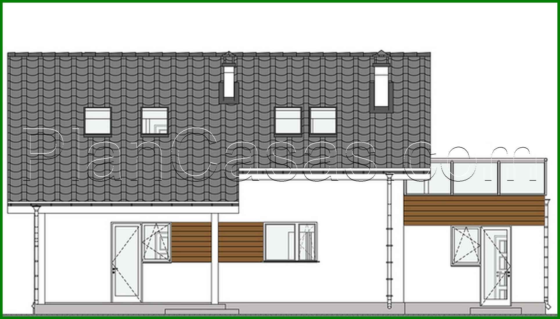 Visualization gallery - Two-storey beautiful cottage with a unique layout