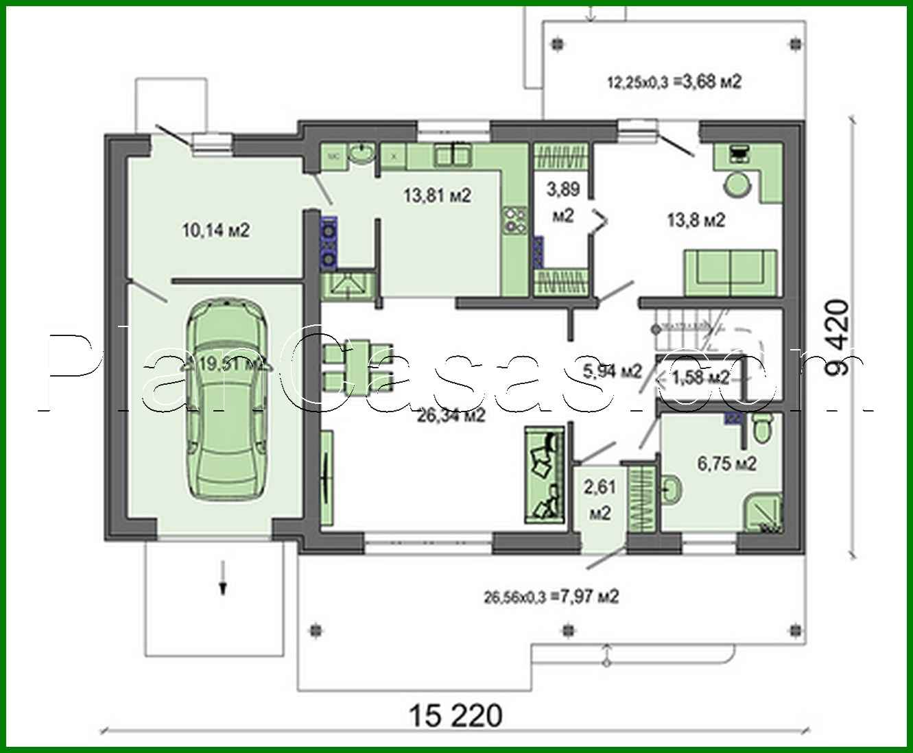 Visualization gallery - Two-storey beautiful cottage with a unique layout