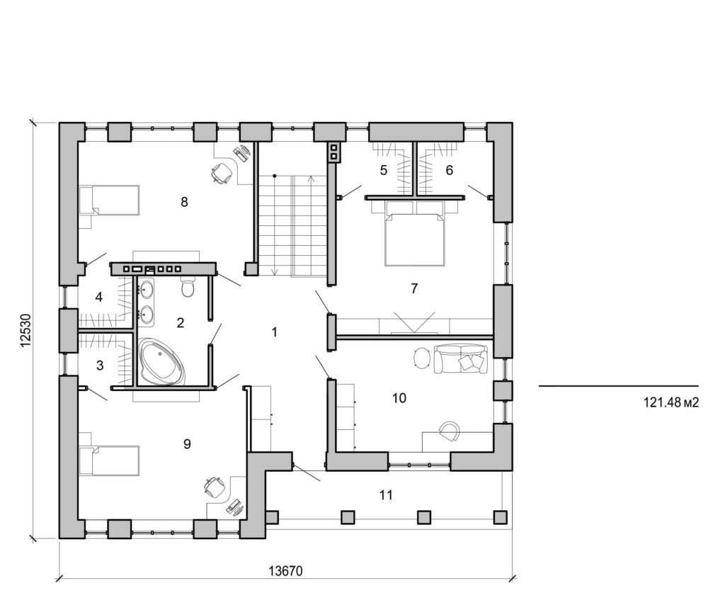 Visualization gallery - Two storey cottage
